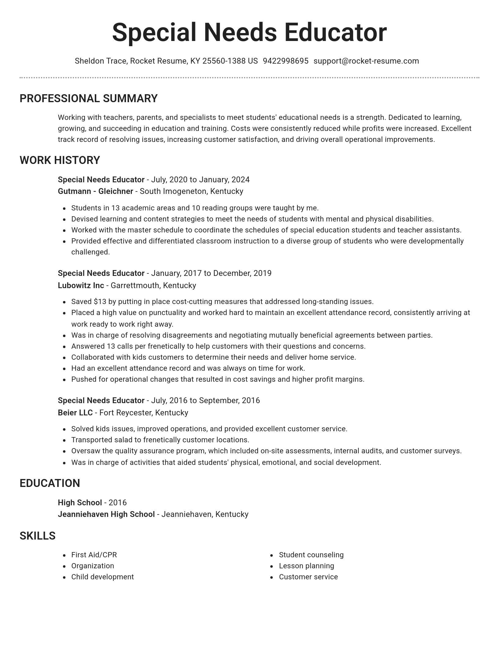 Brilliant resume template