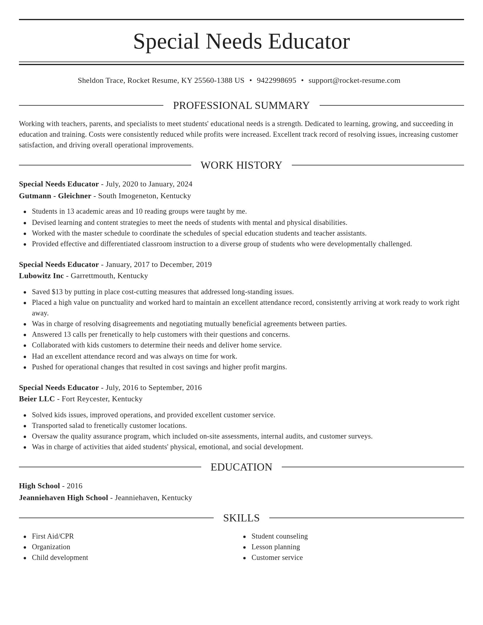 Elegant resume template