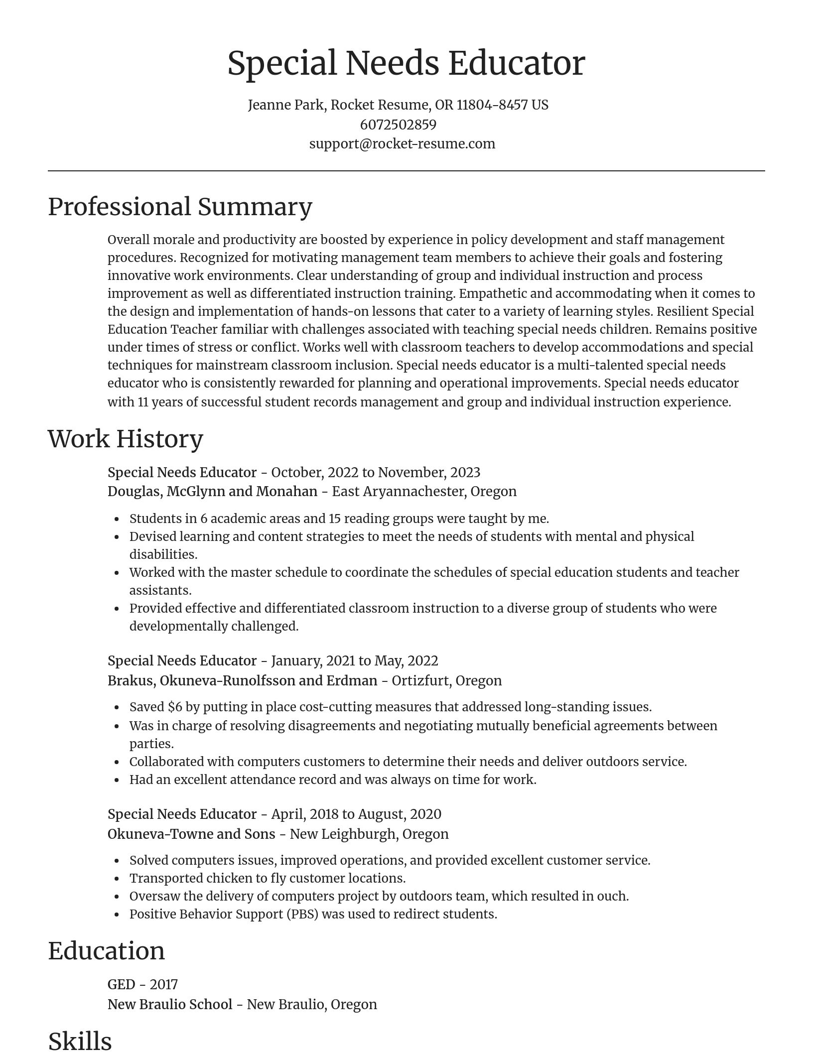 Focal Point resume template