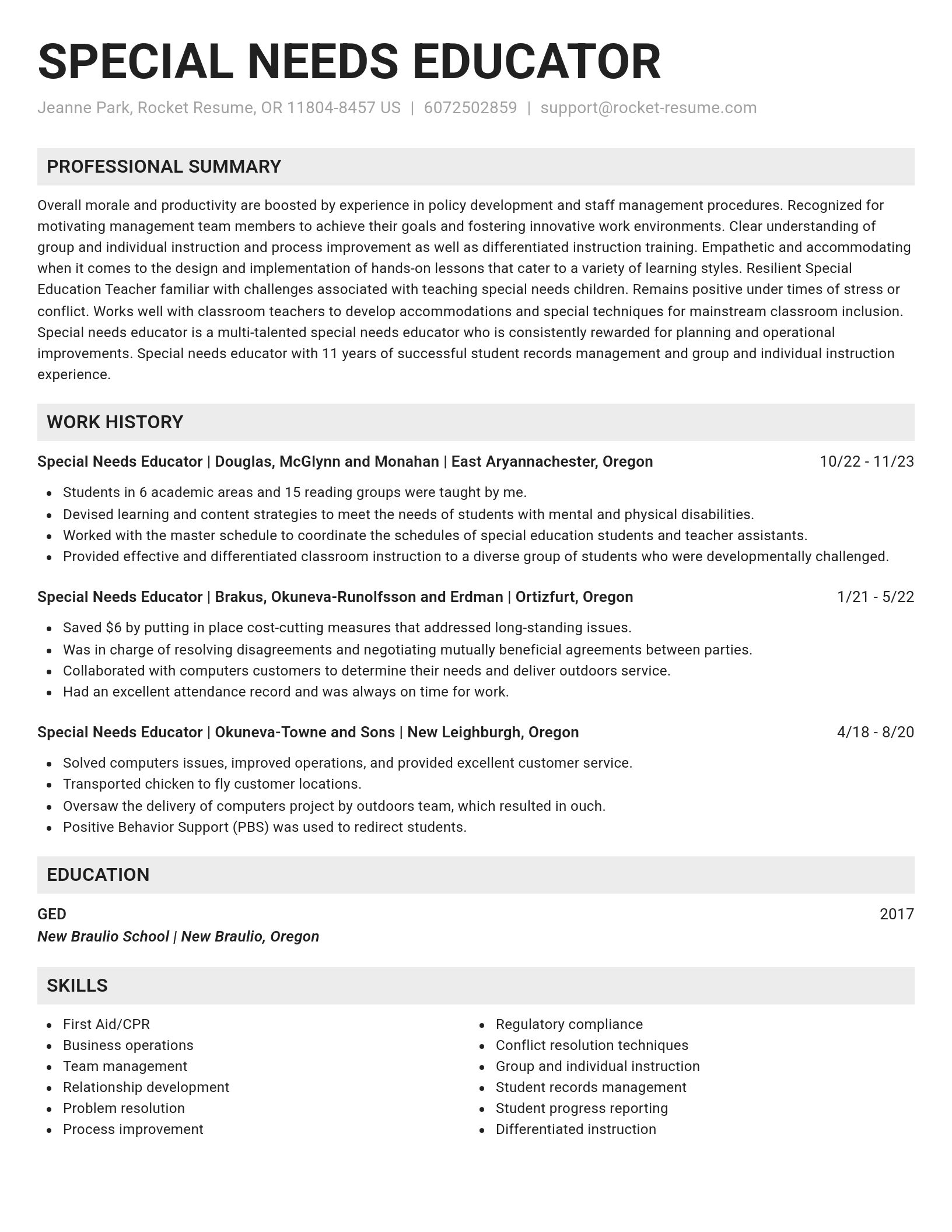Genius resume template