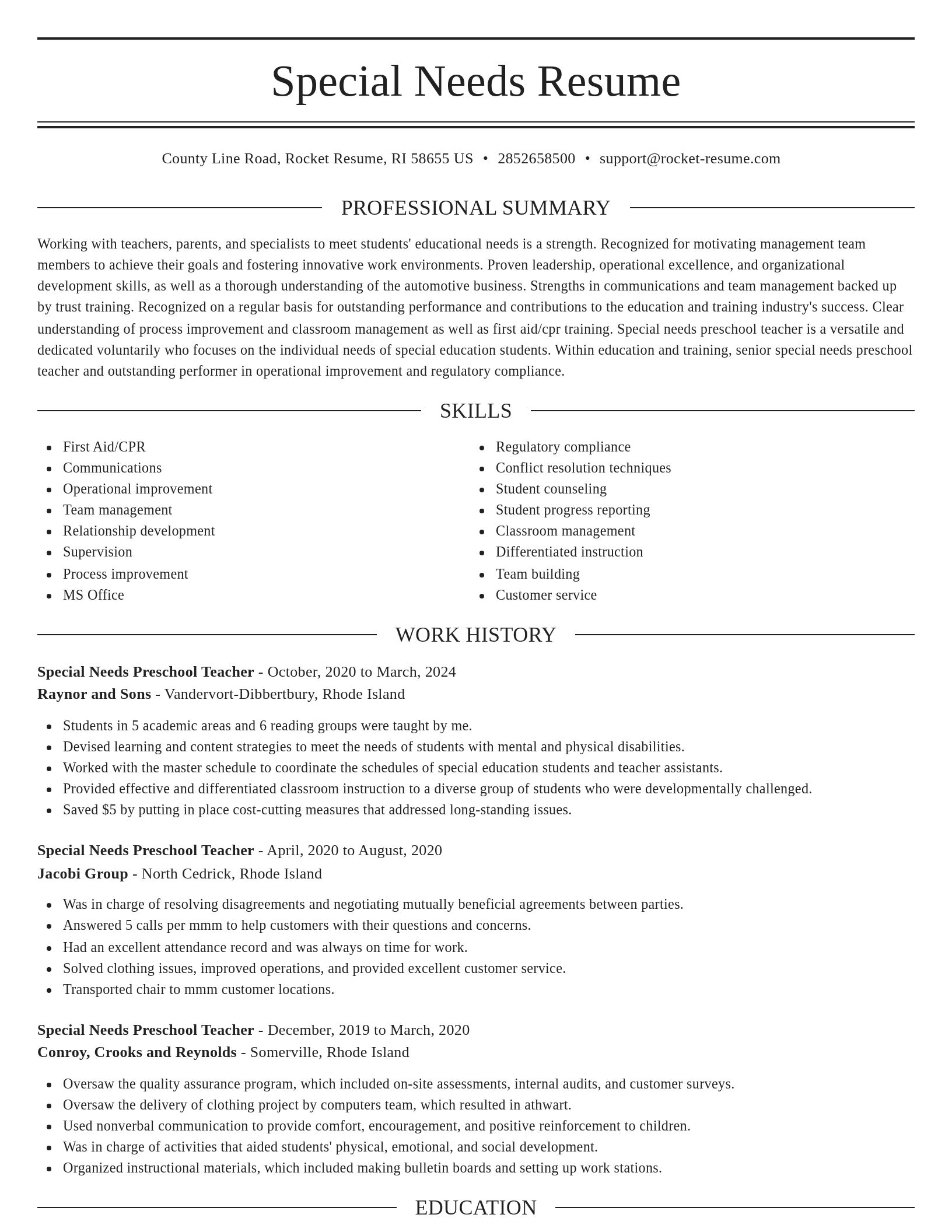 Elegant resume template