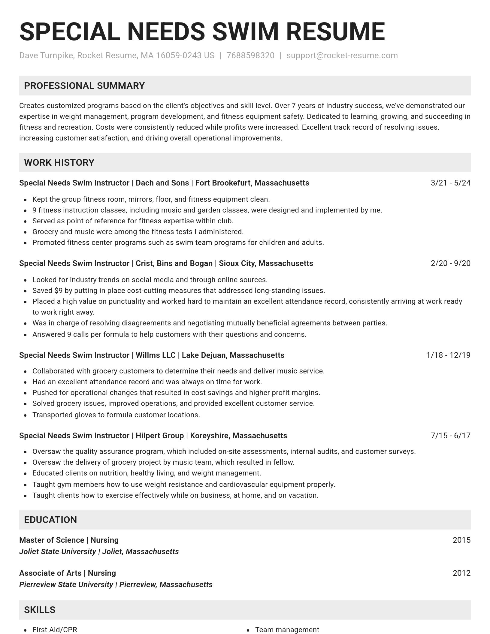 Genius resume template