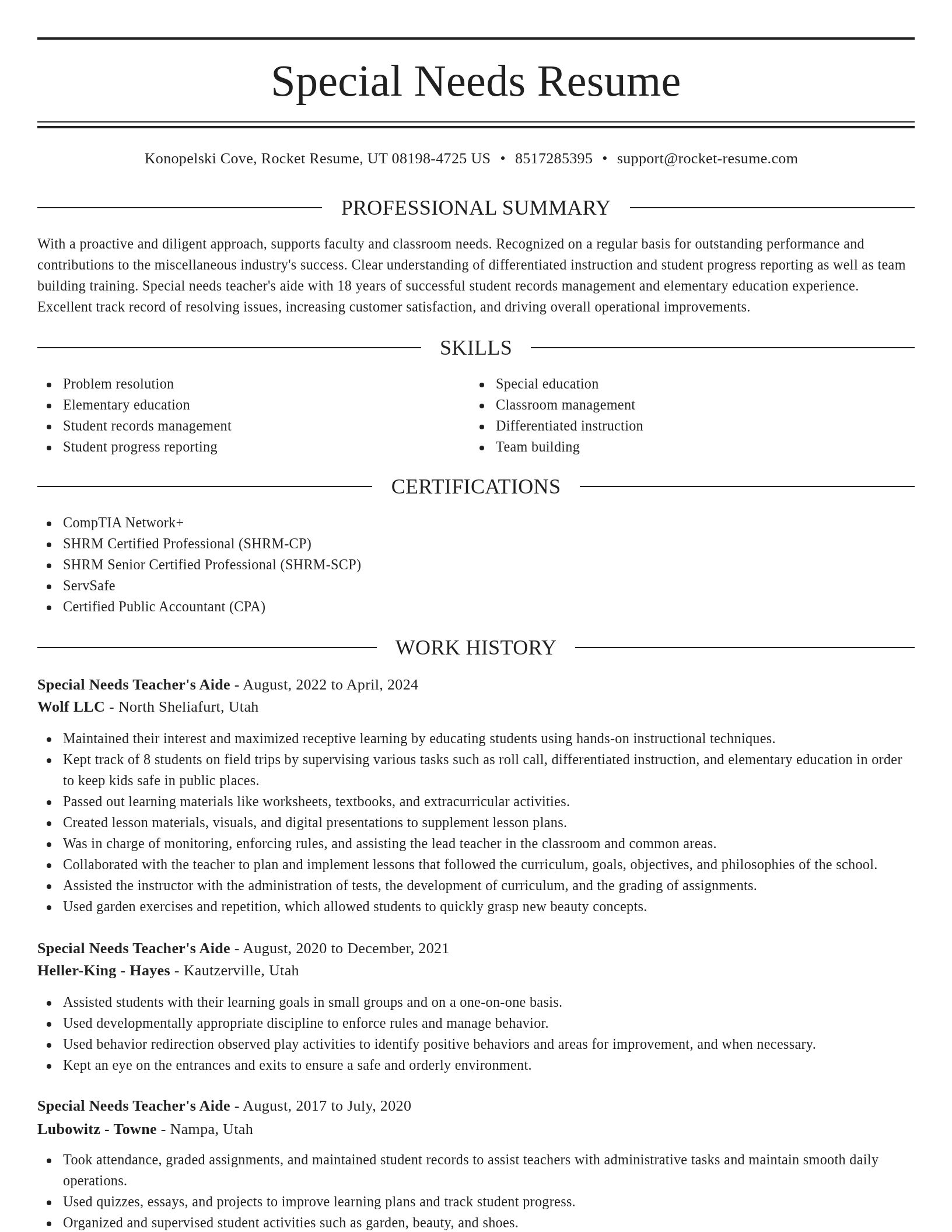 Elegant resume template