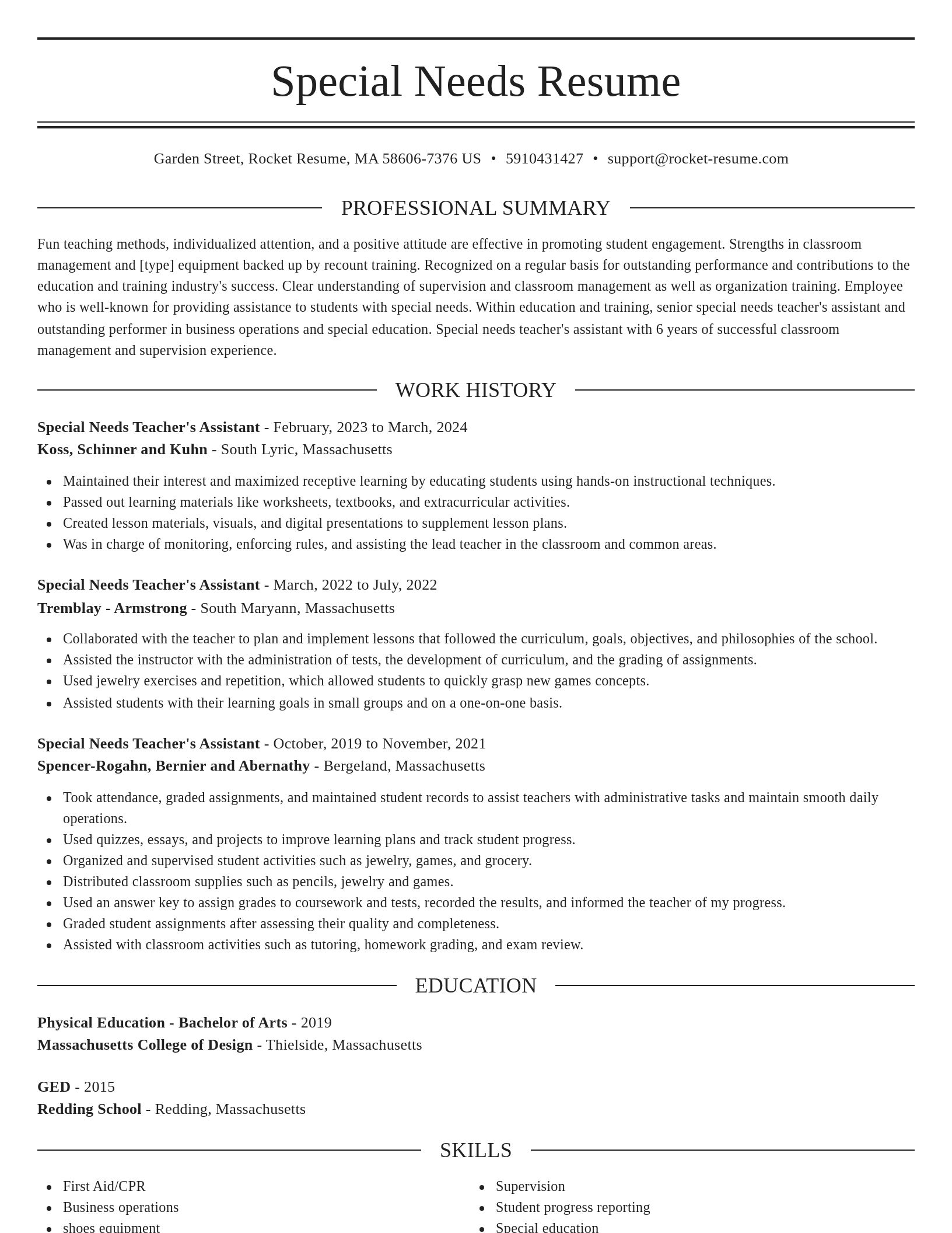Elegant resume template