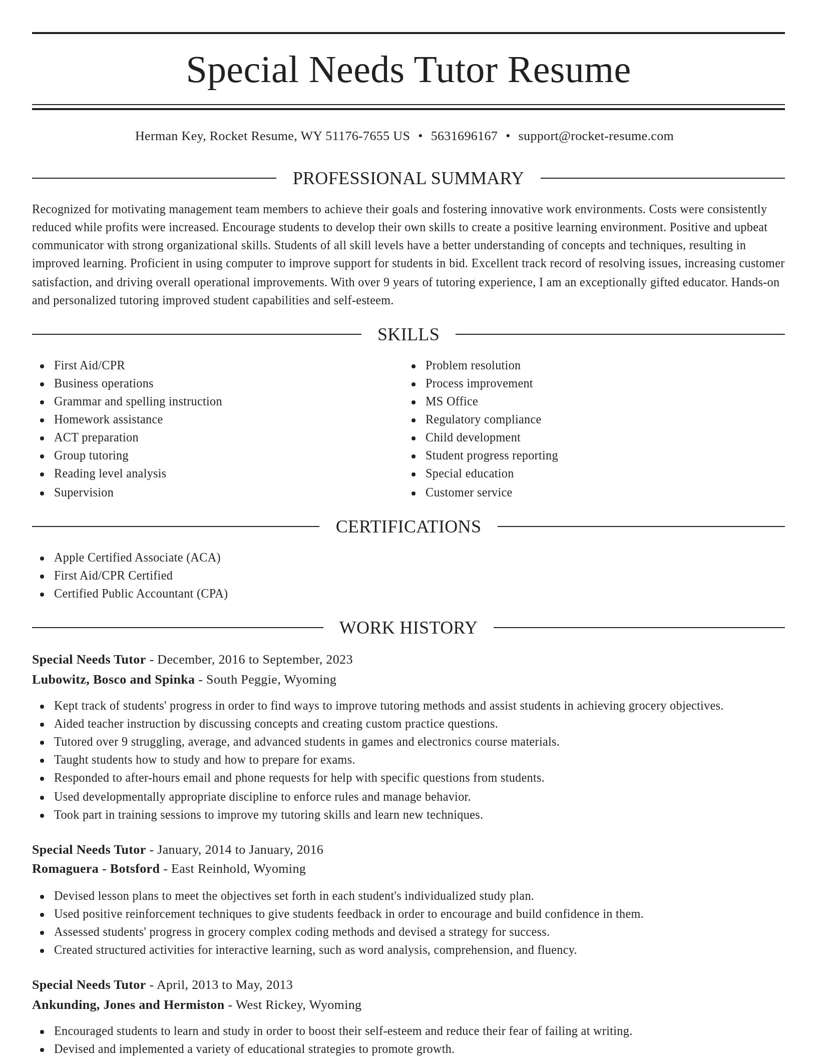 Elegant resume template