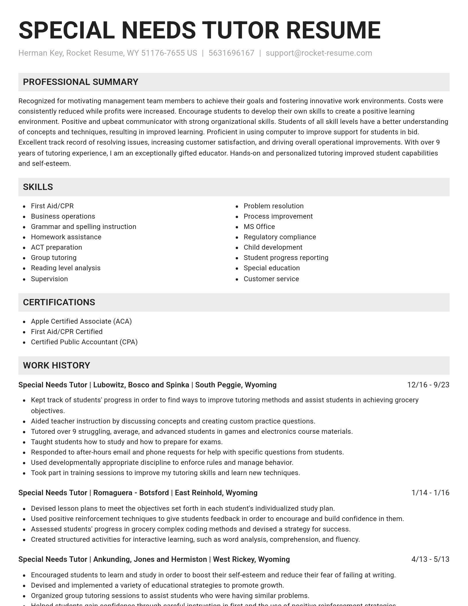 Genius resume template