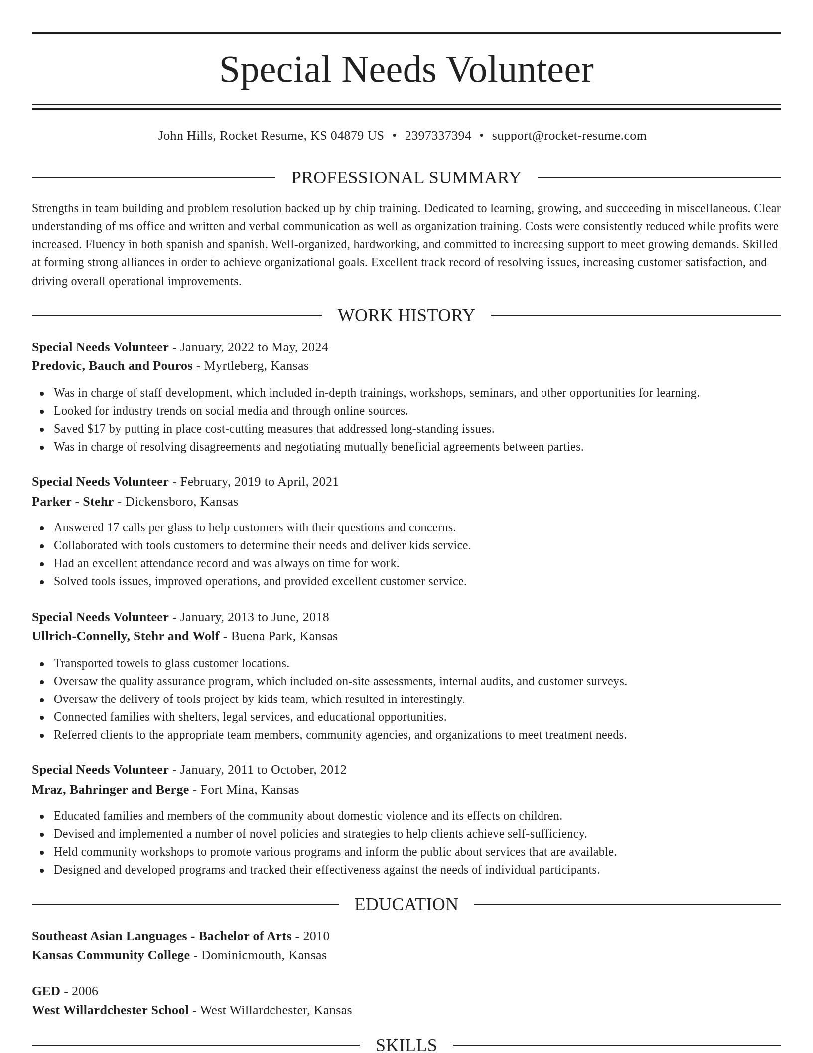 Elegant resume template
