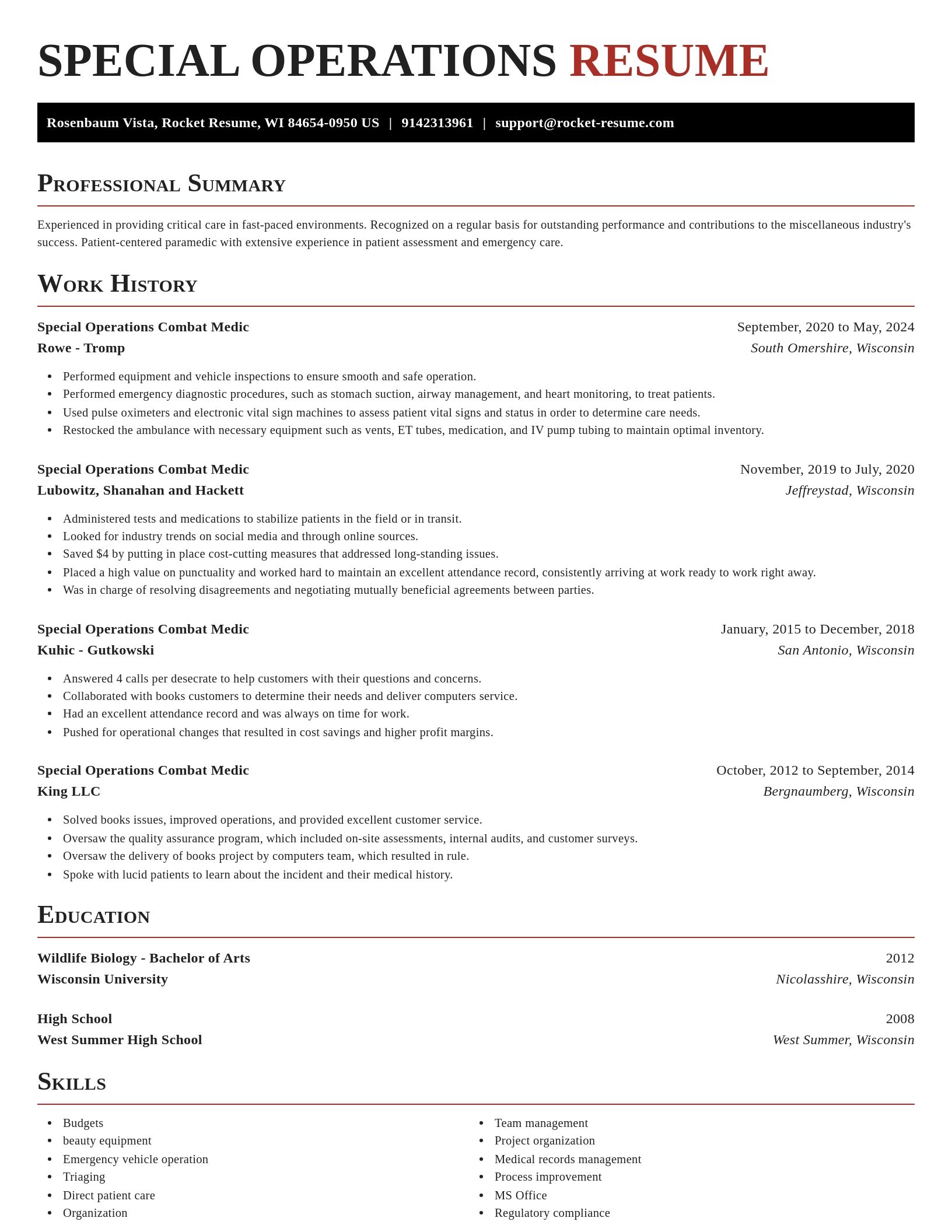 Exquisite resume template
