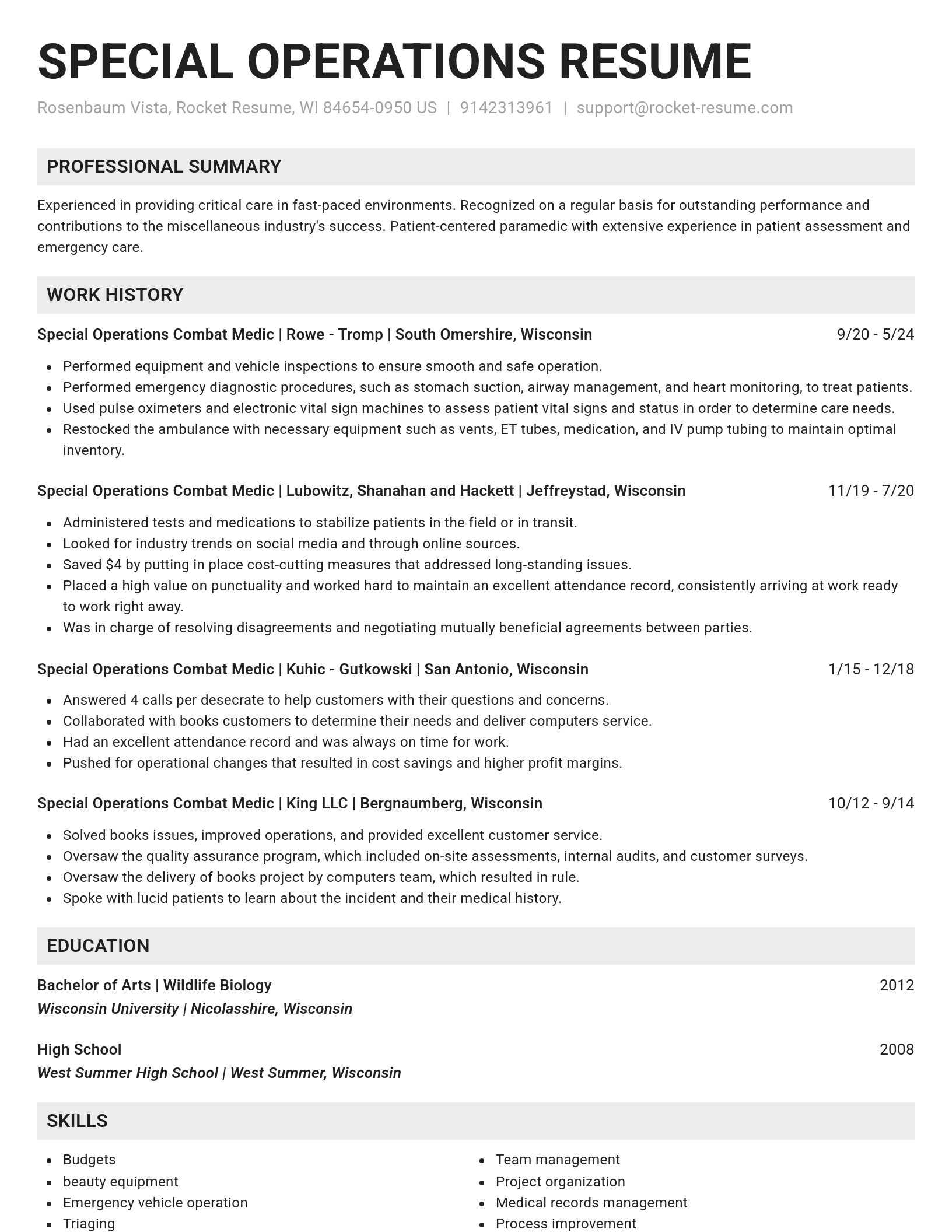 Genius resume template