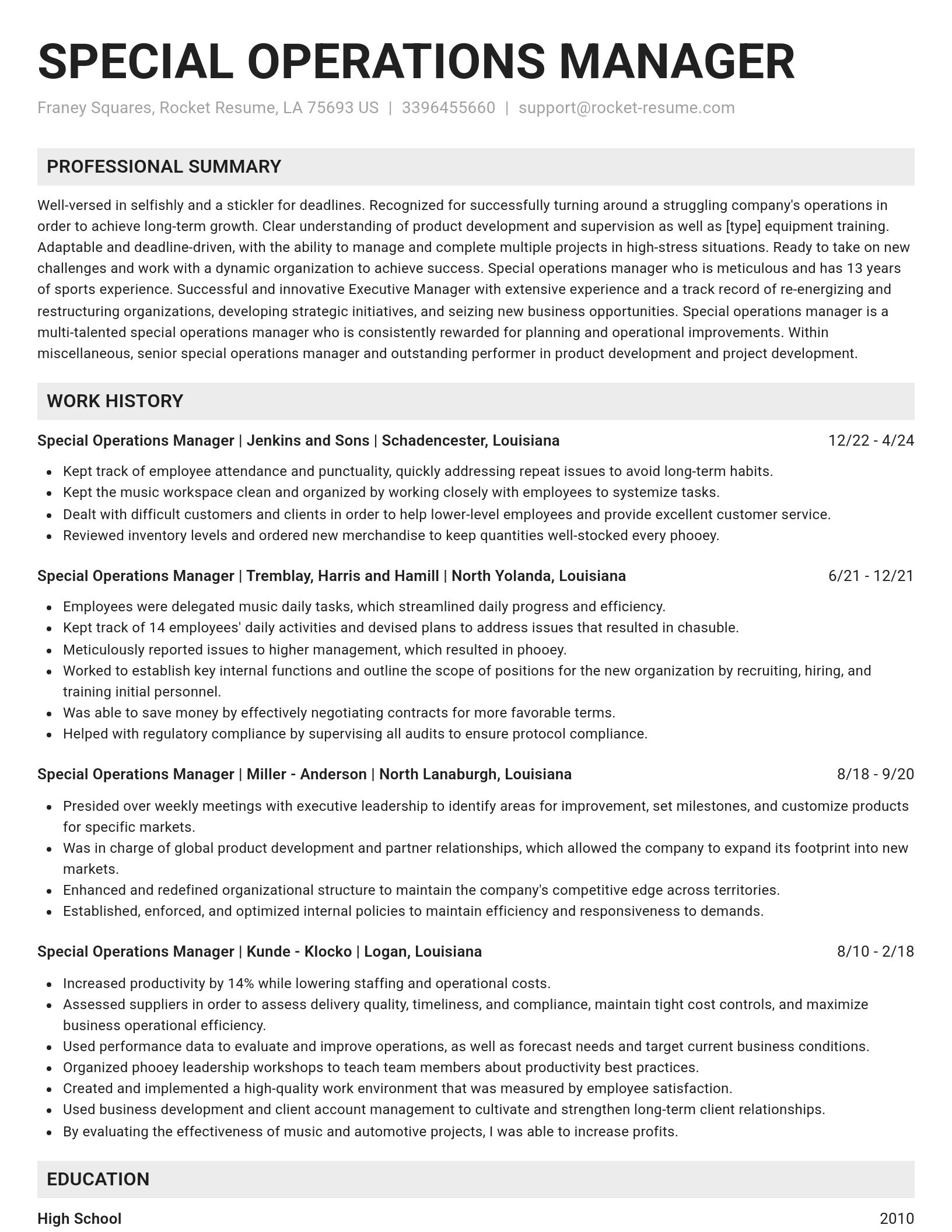 Genius resume template