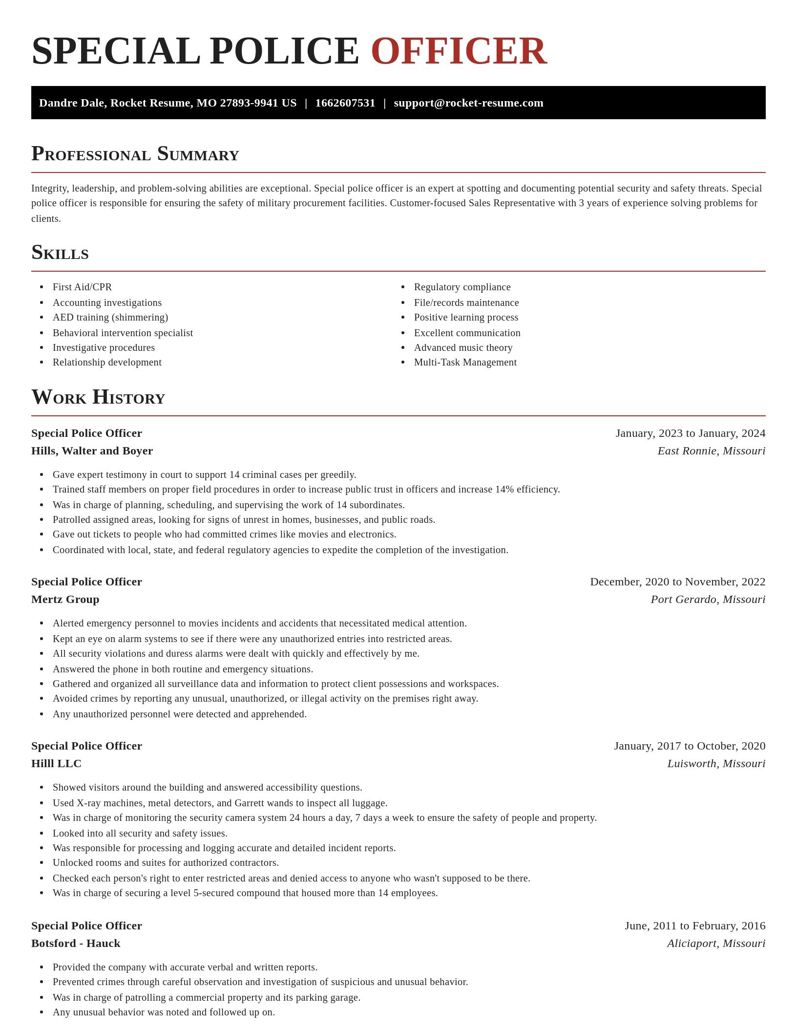 Exquisite resume template