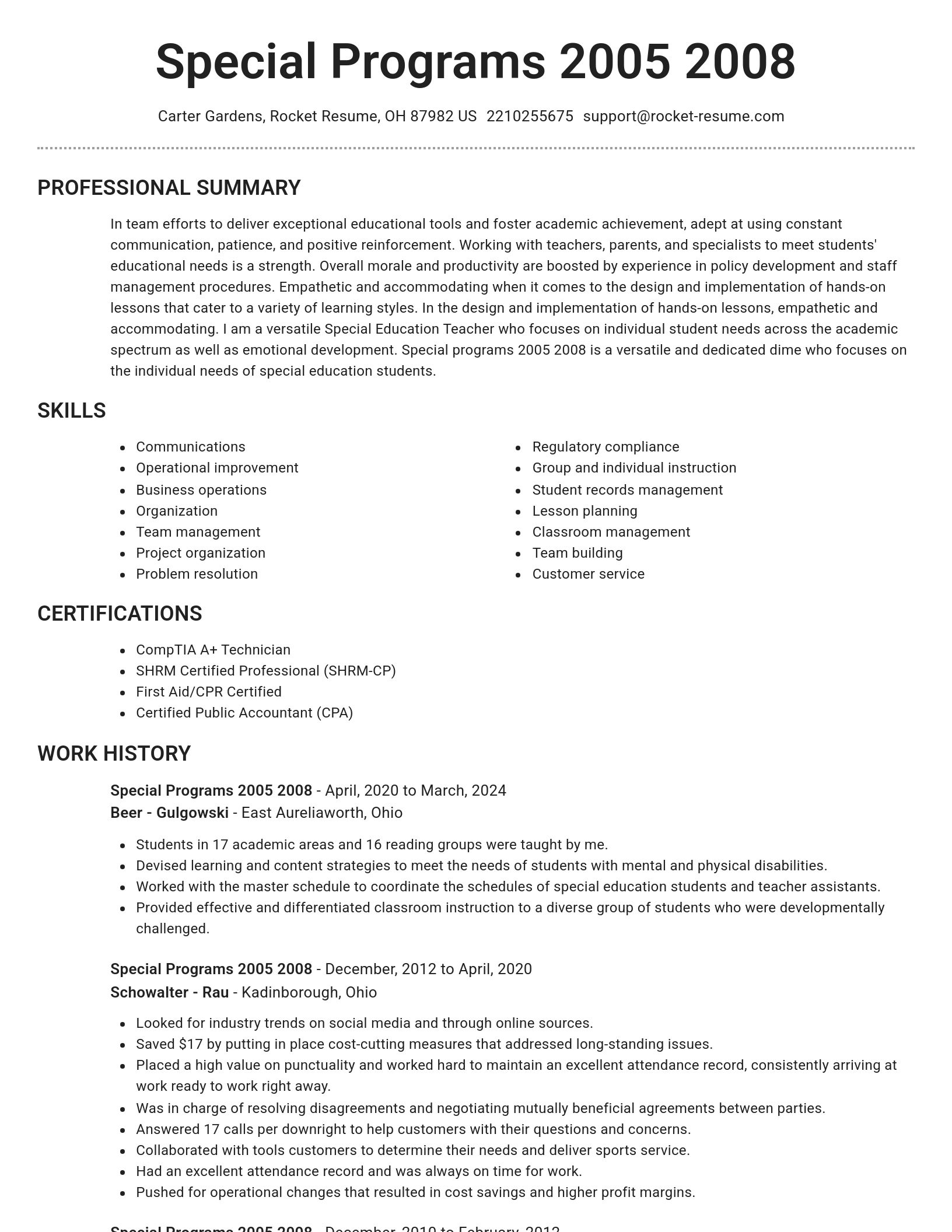 Brilliant resume template