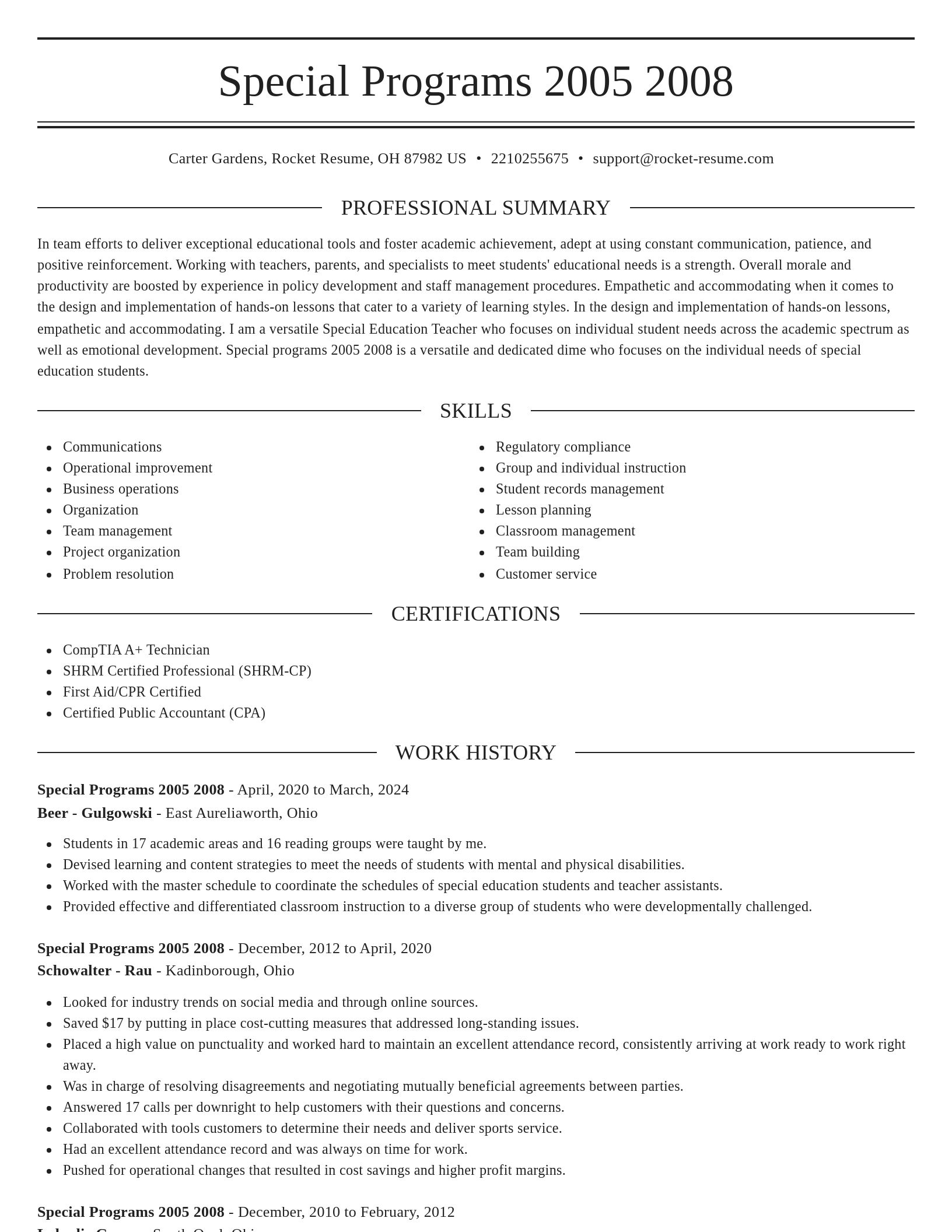 Elegant resume template