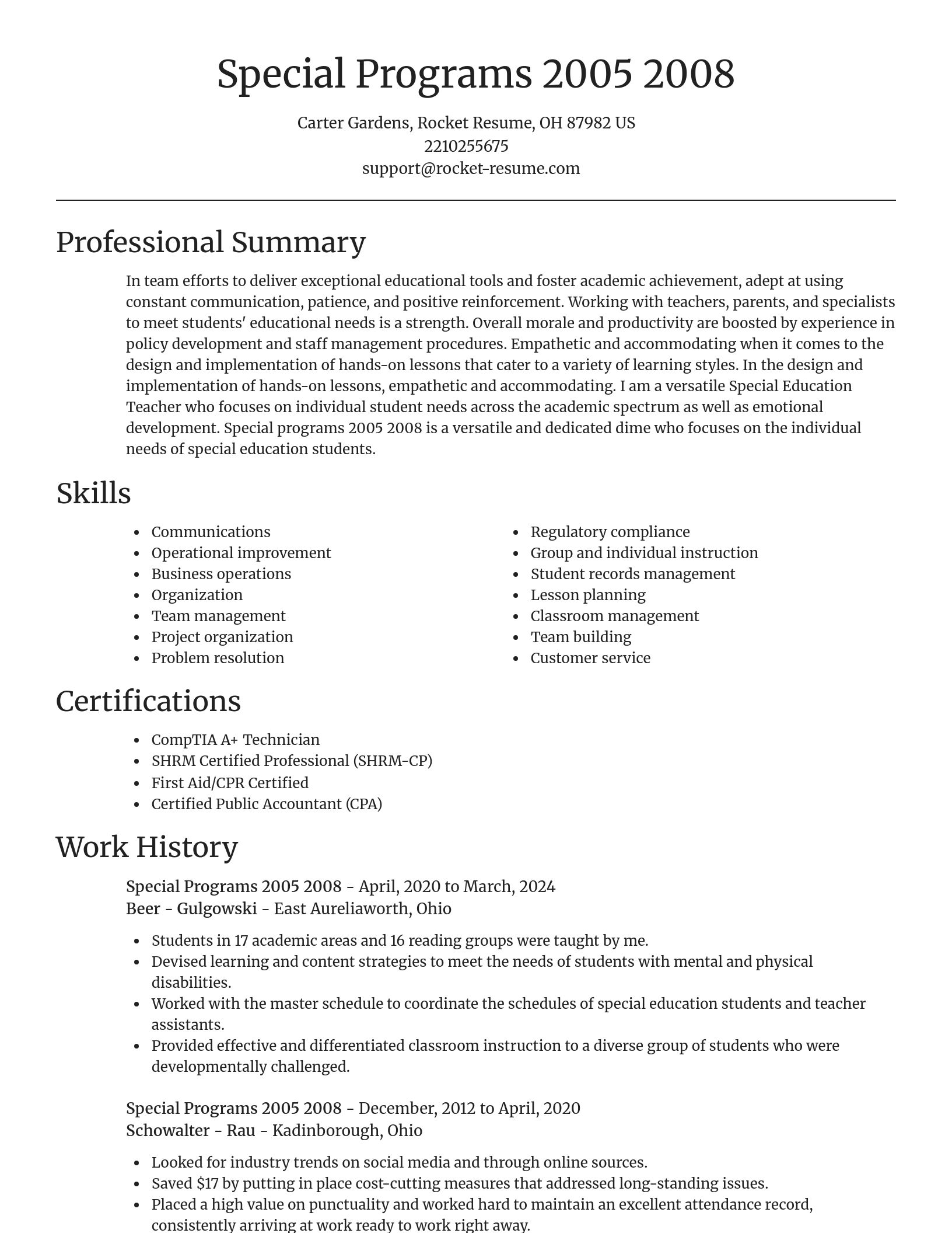 Focal Point resume template