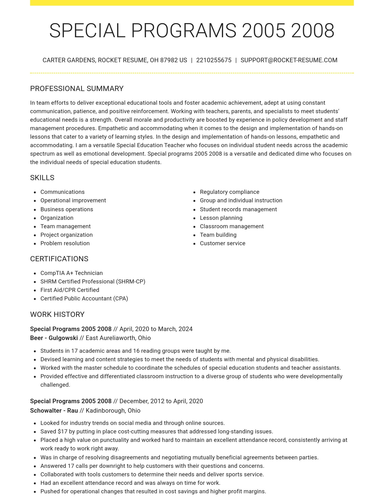 Grand resume template