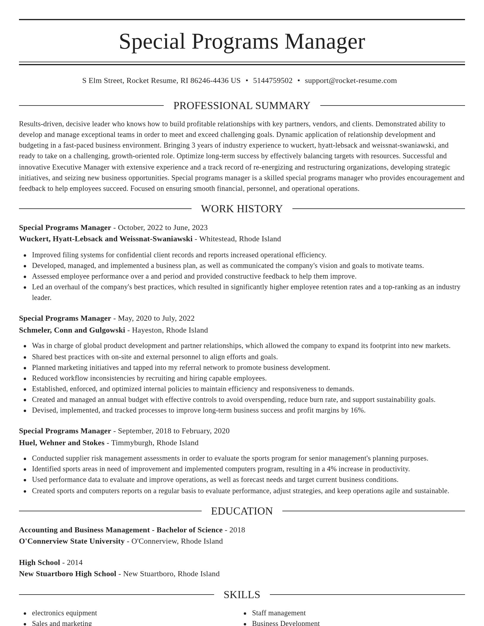 Elegant resume template