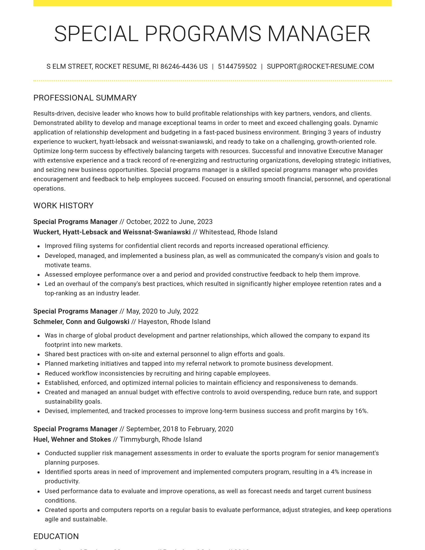 Grand resume template