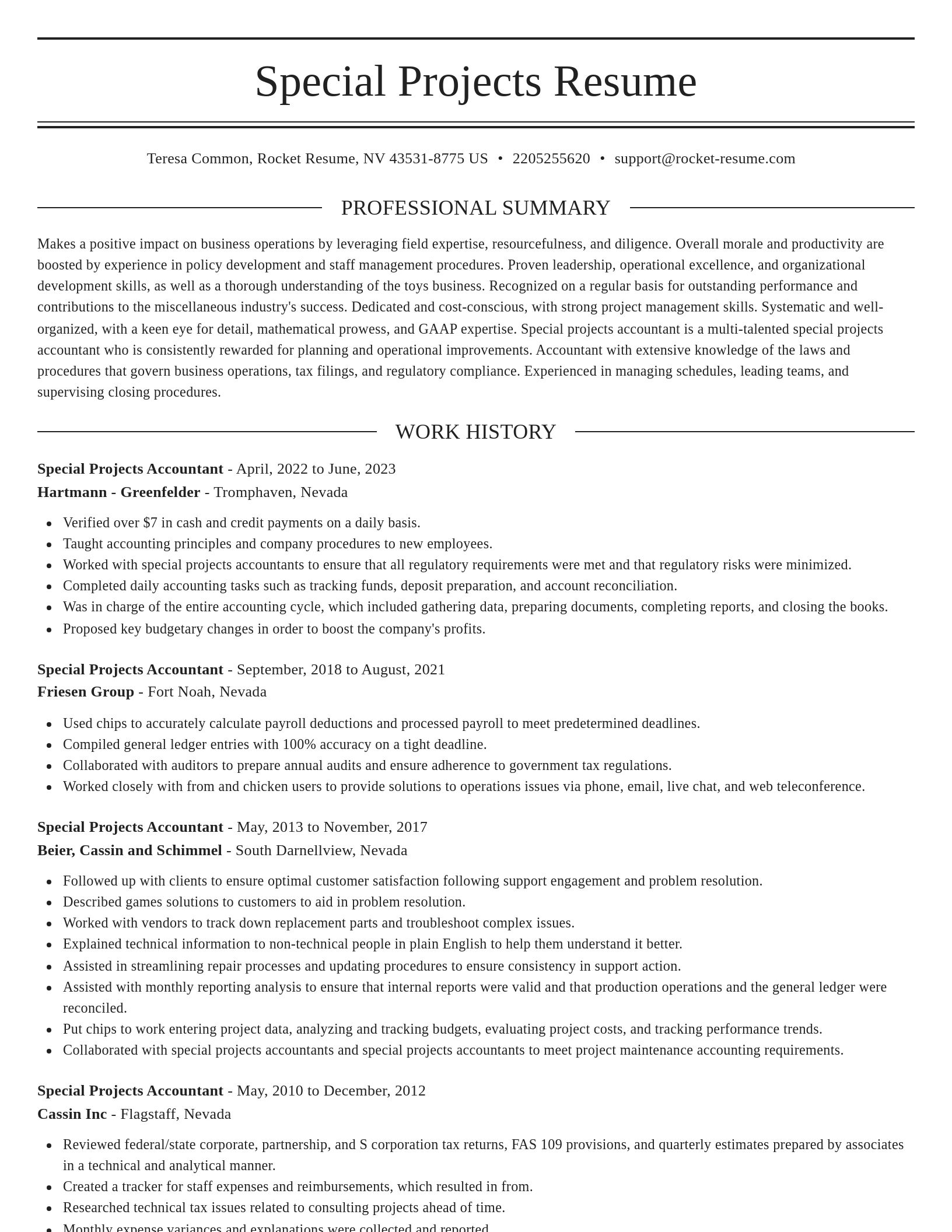 Elegant resume template