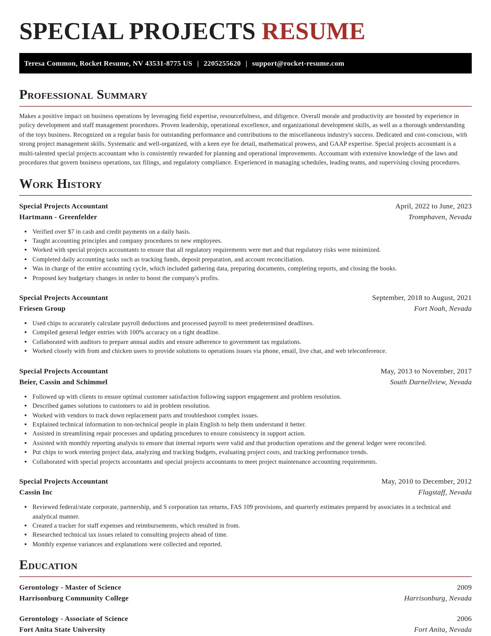 Exquisite resume template