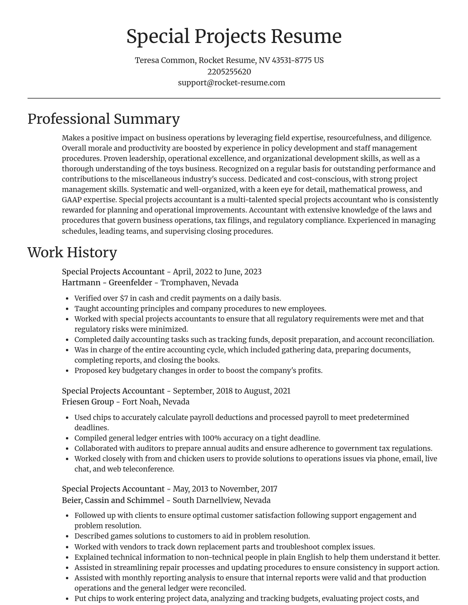 Focal Point resume template
