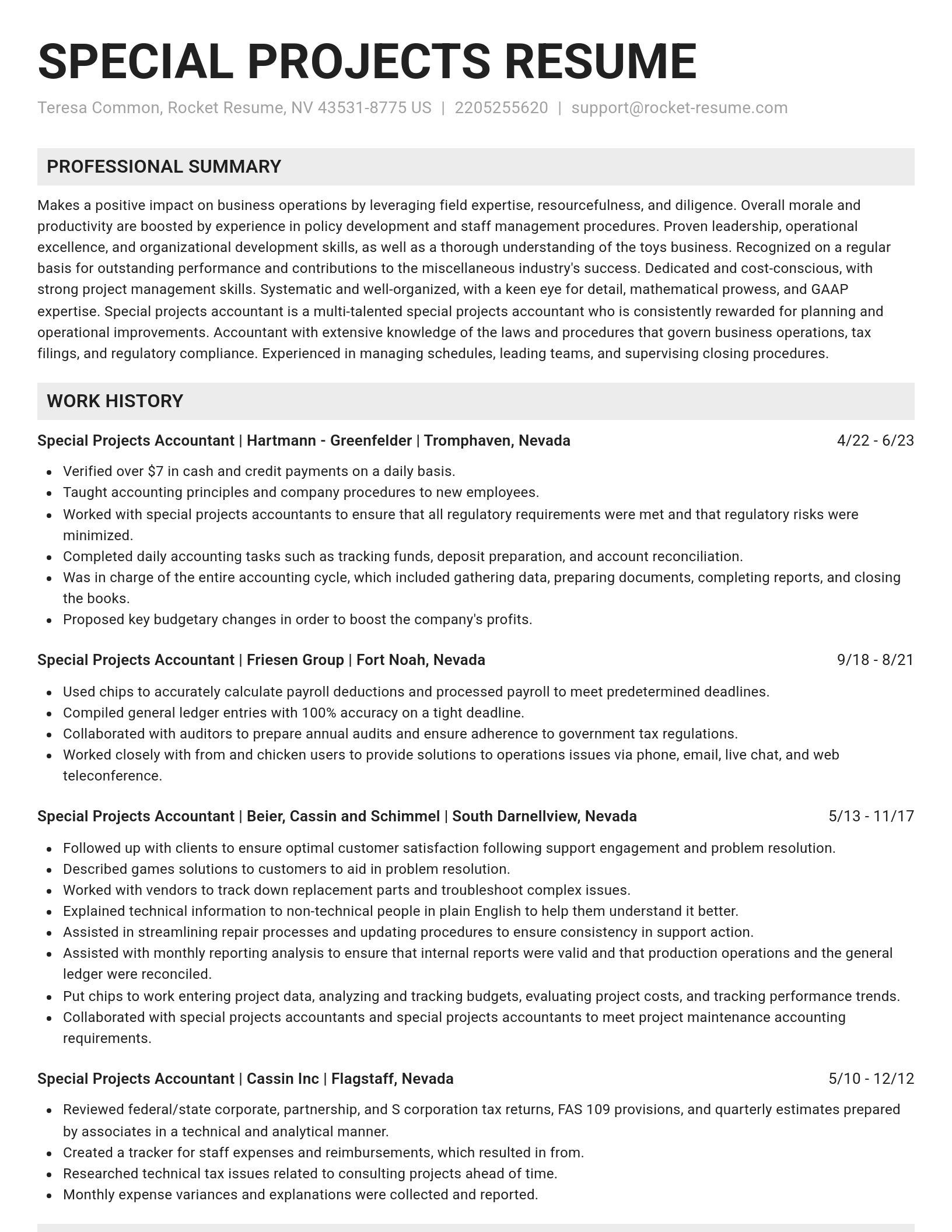 Genius resume template