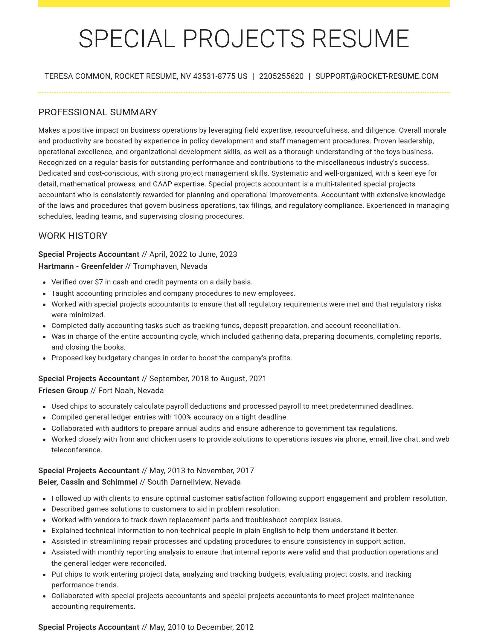 Grand resume template