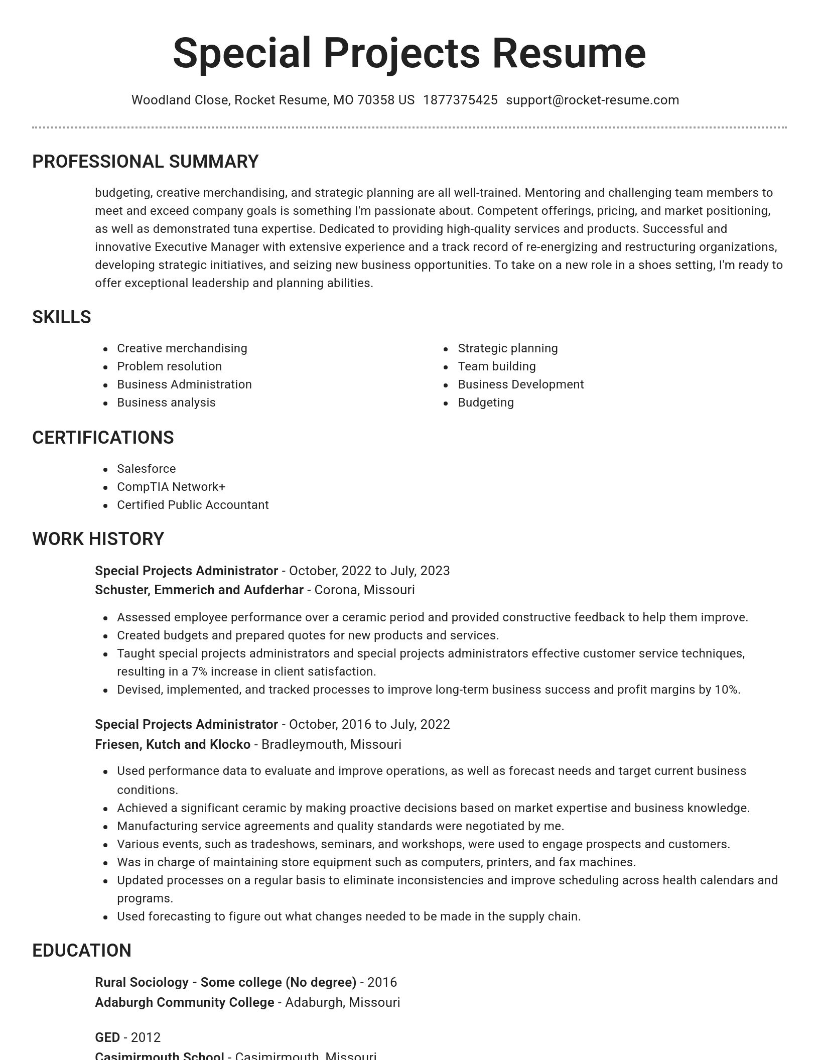 Brilliant resume template