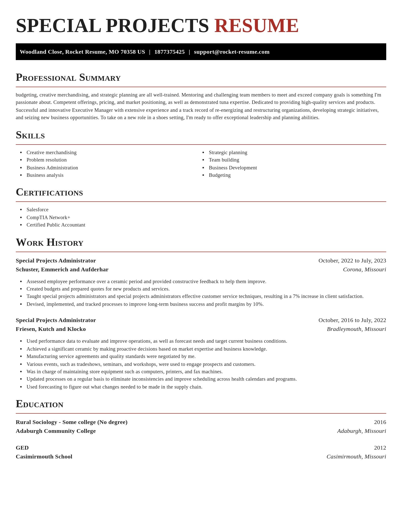 Exquisite resume template