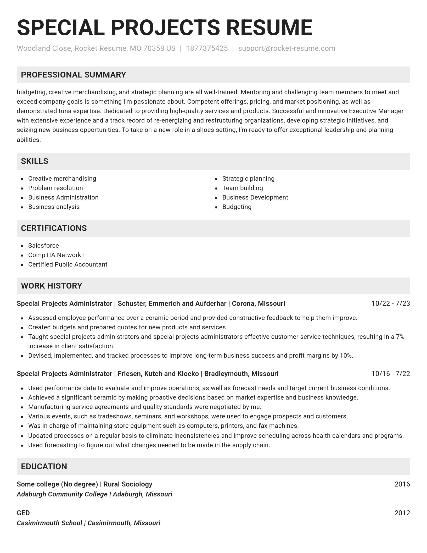 Genius resume template