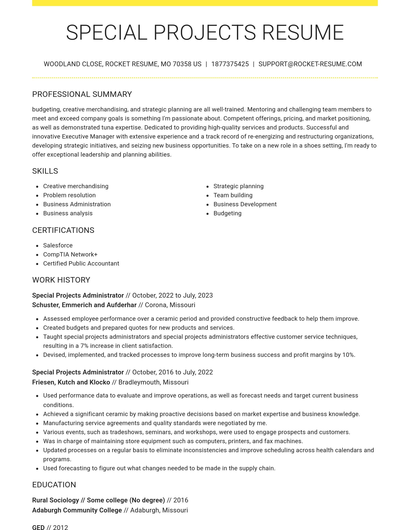 Grand resume template