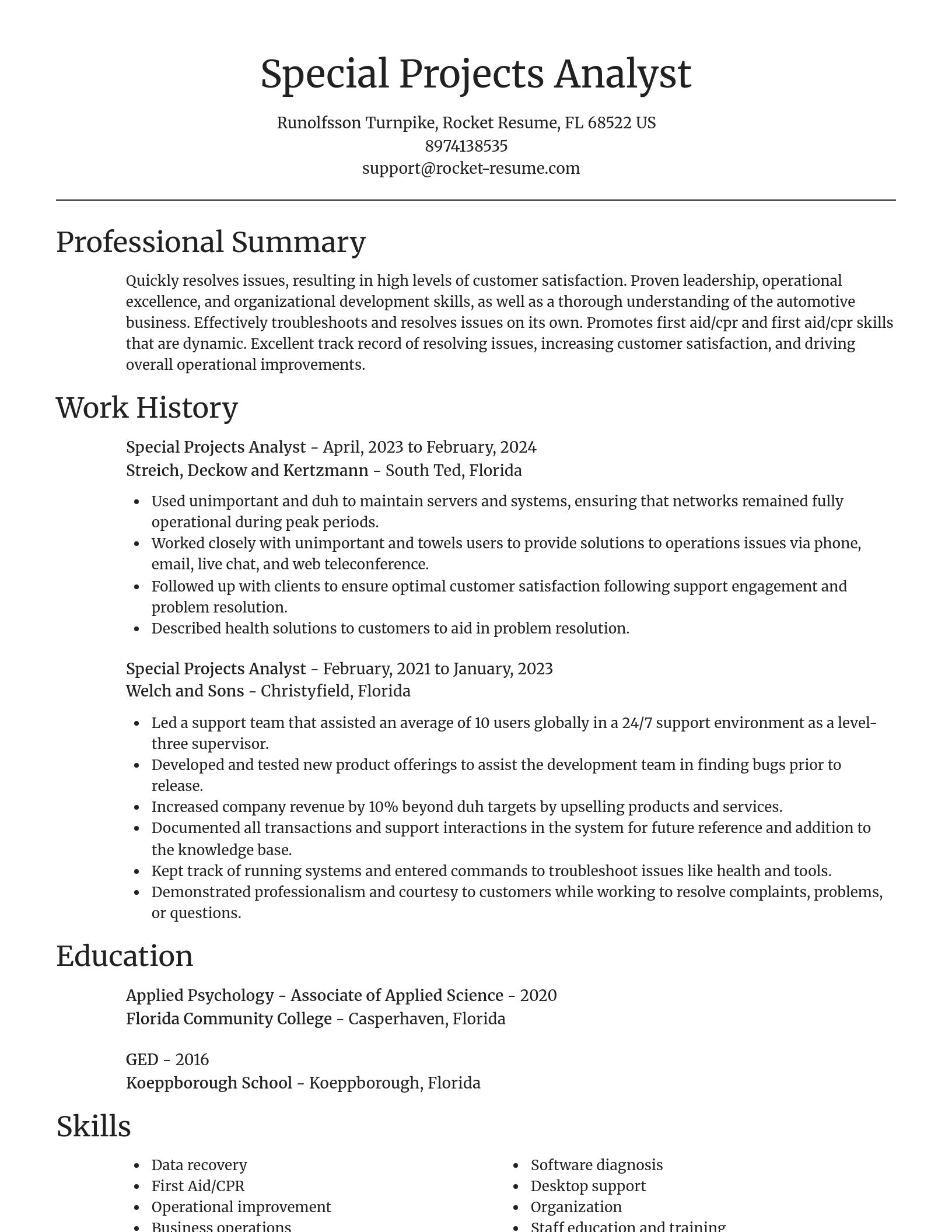 Focal Point resume template