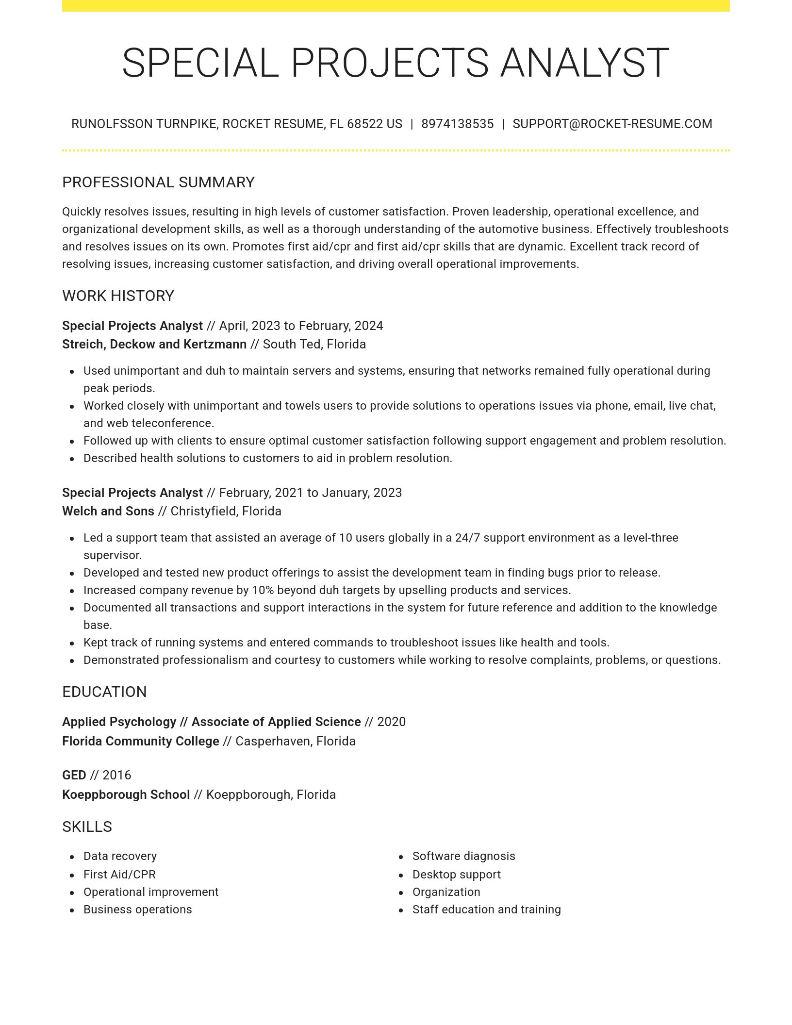 Grand resume template