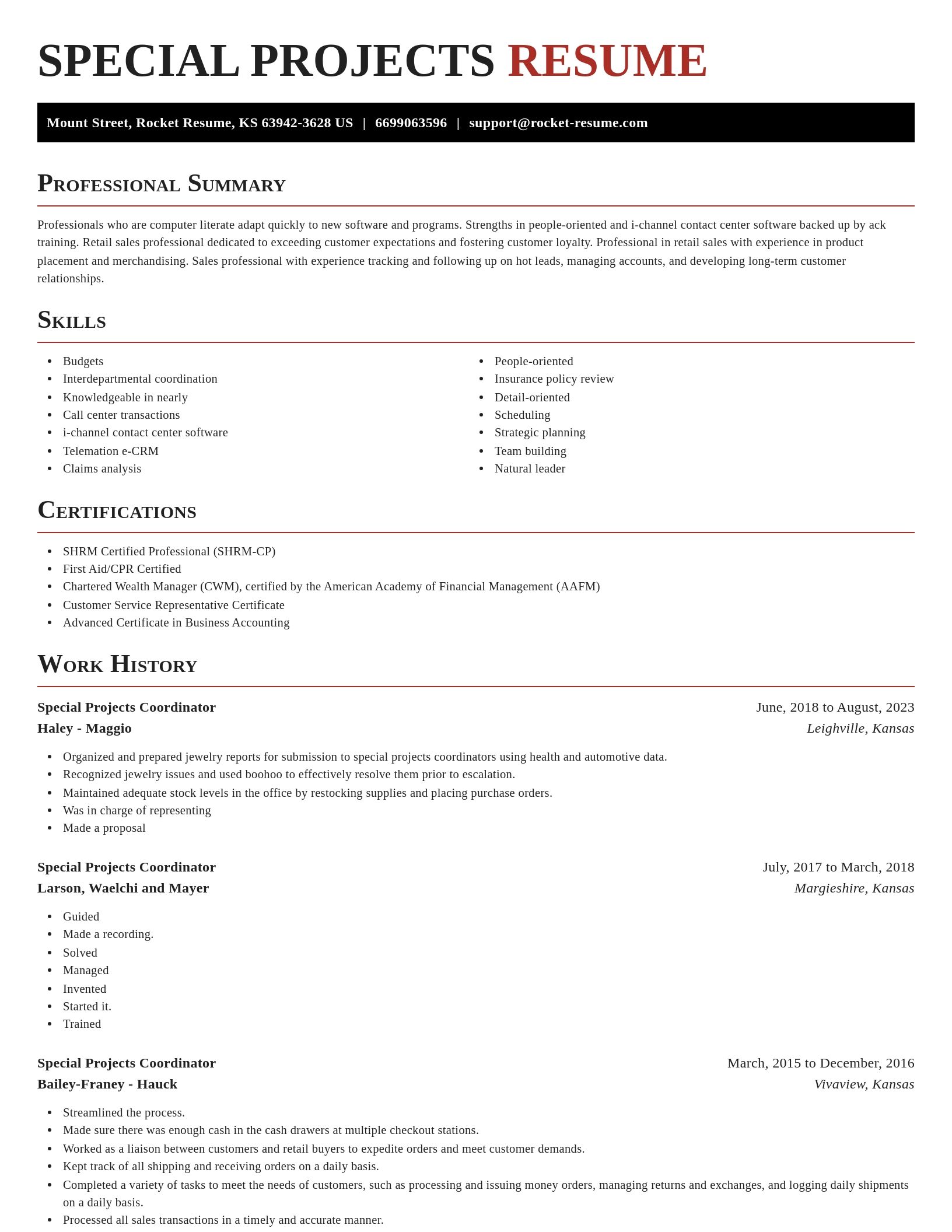 Exquisite resume template