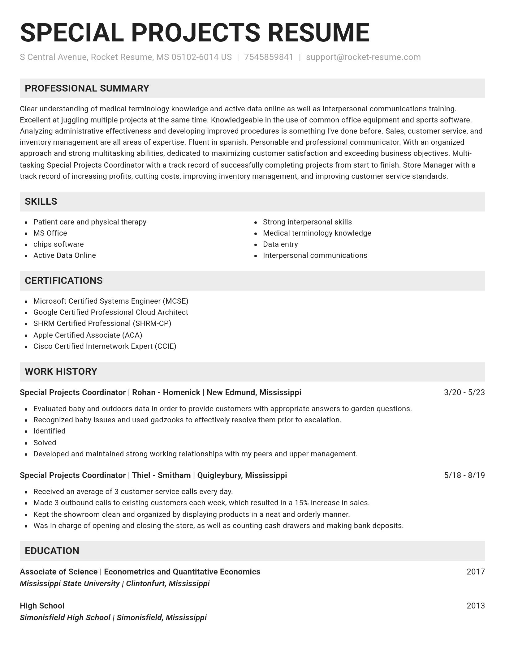 Genius resume template