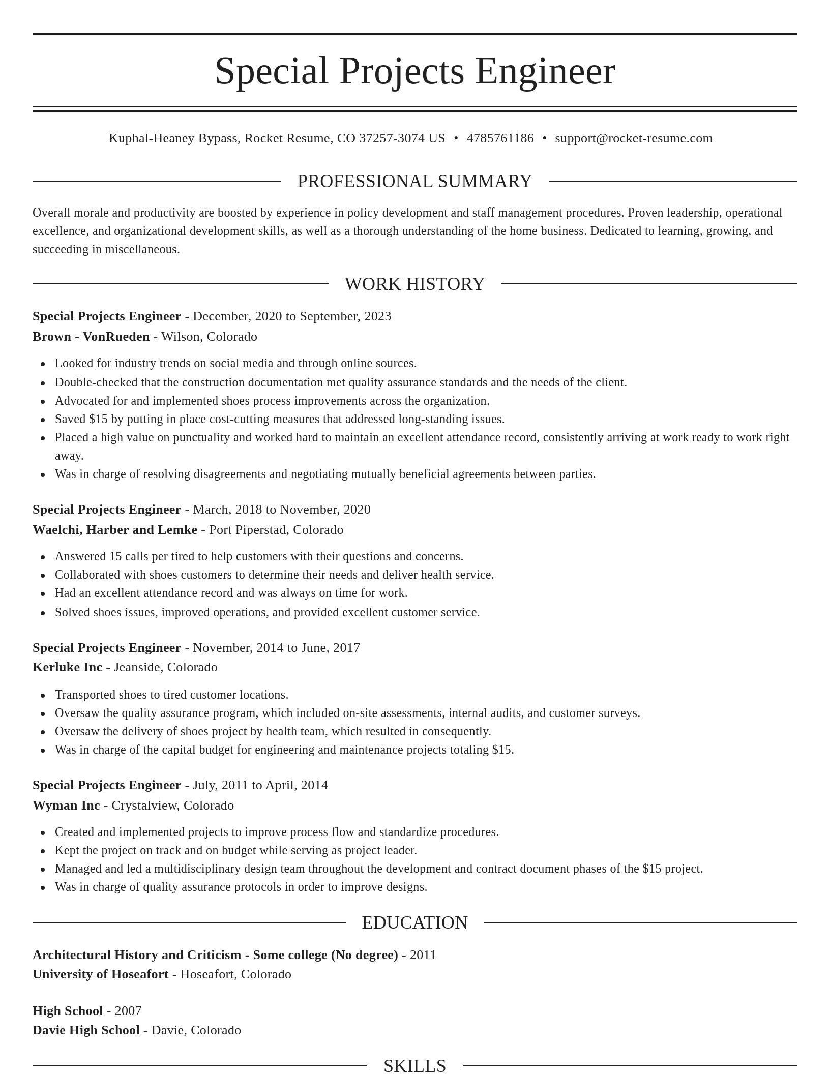Elegant resume template
