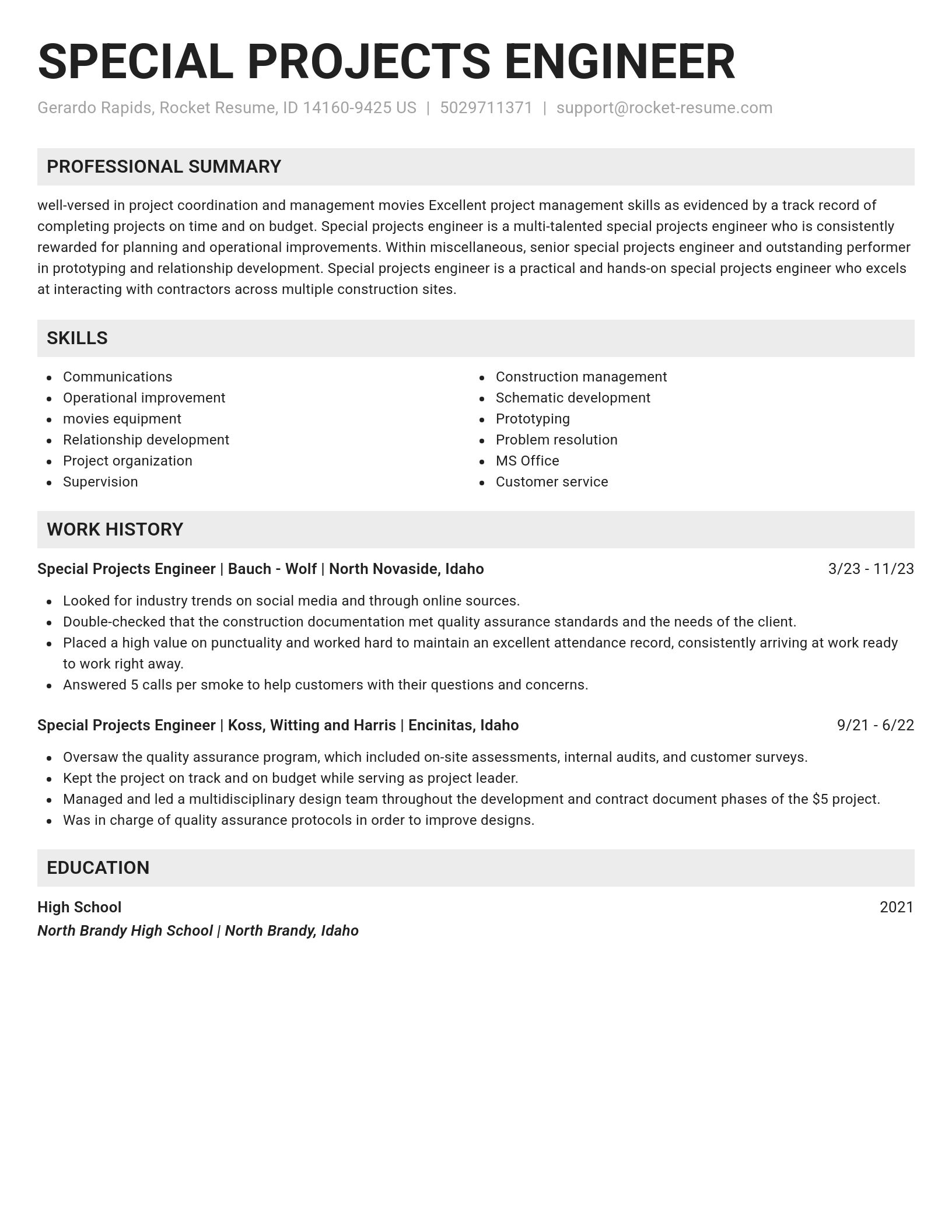 Genius resume template