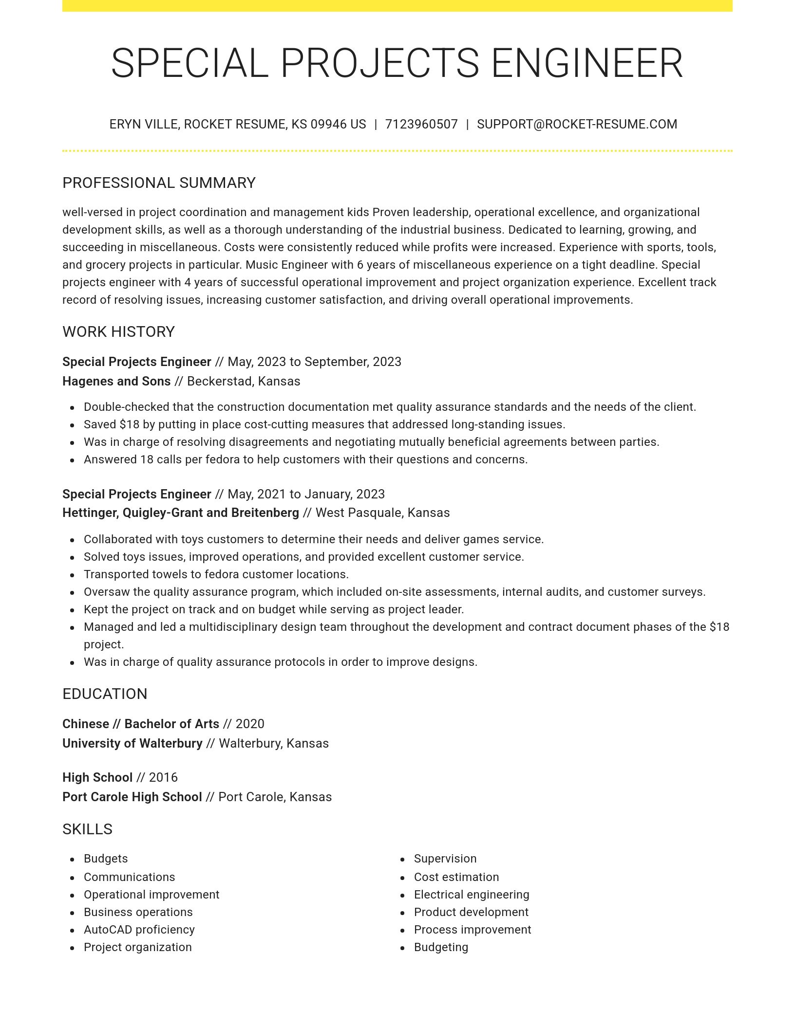Grand resume template