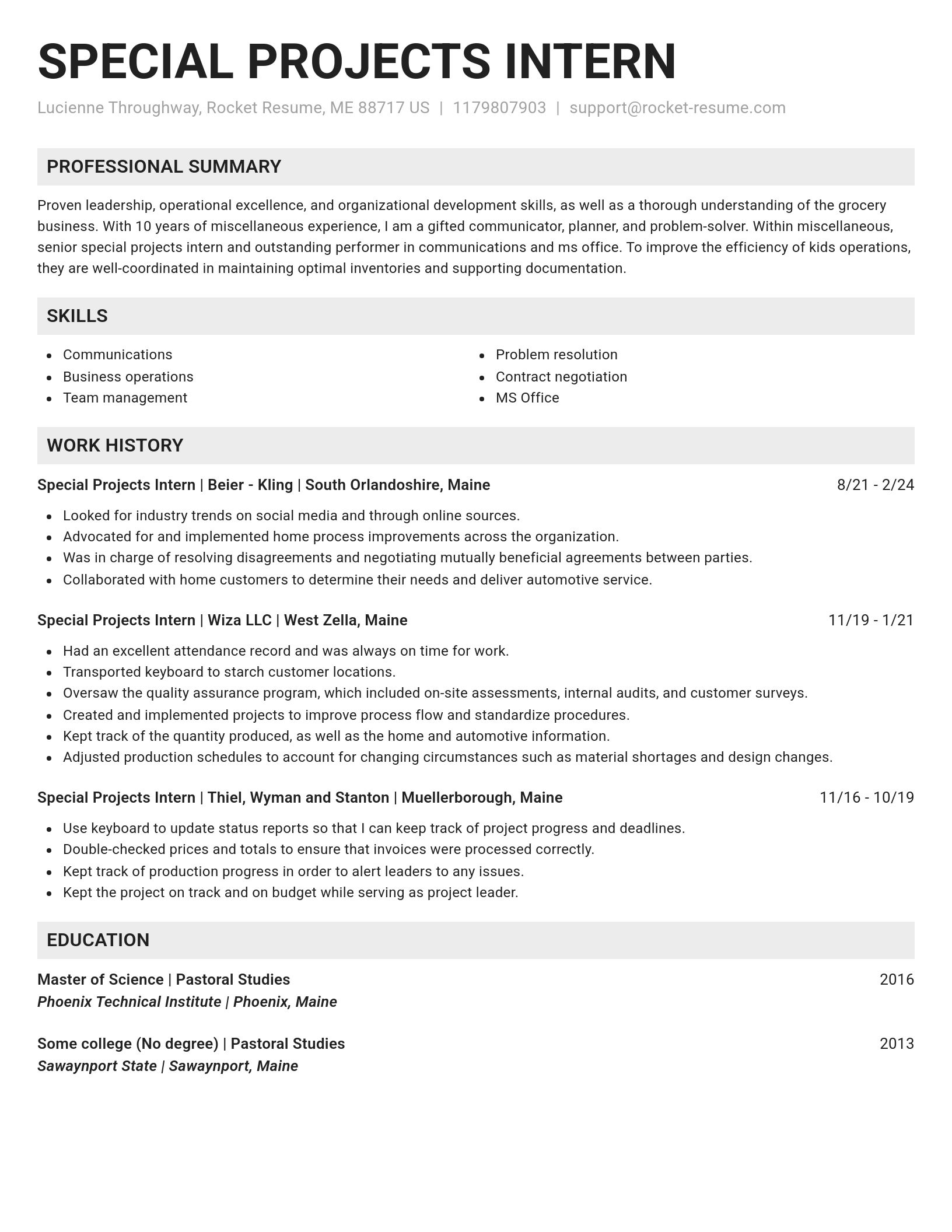 Genius resume template