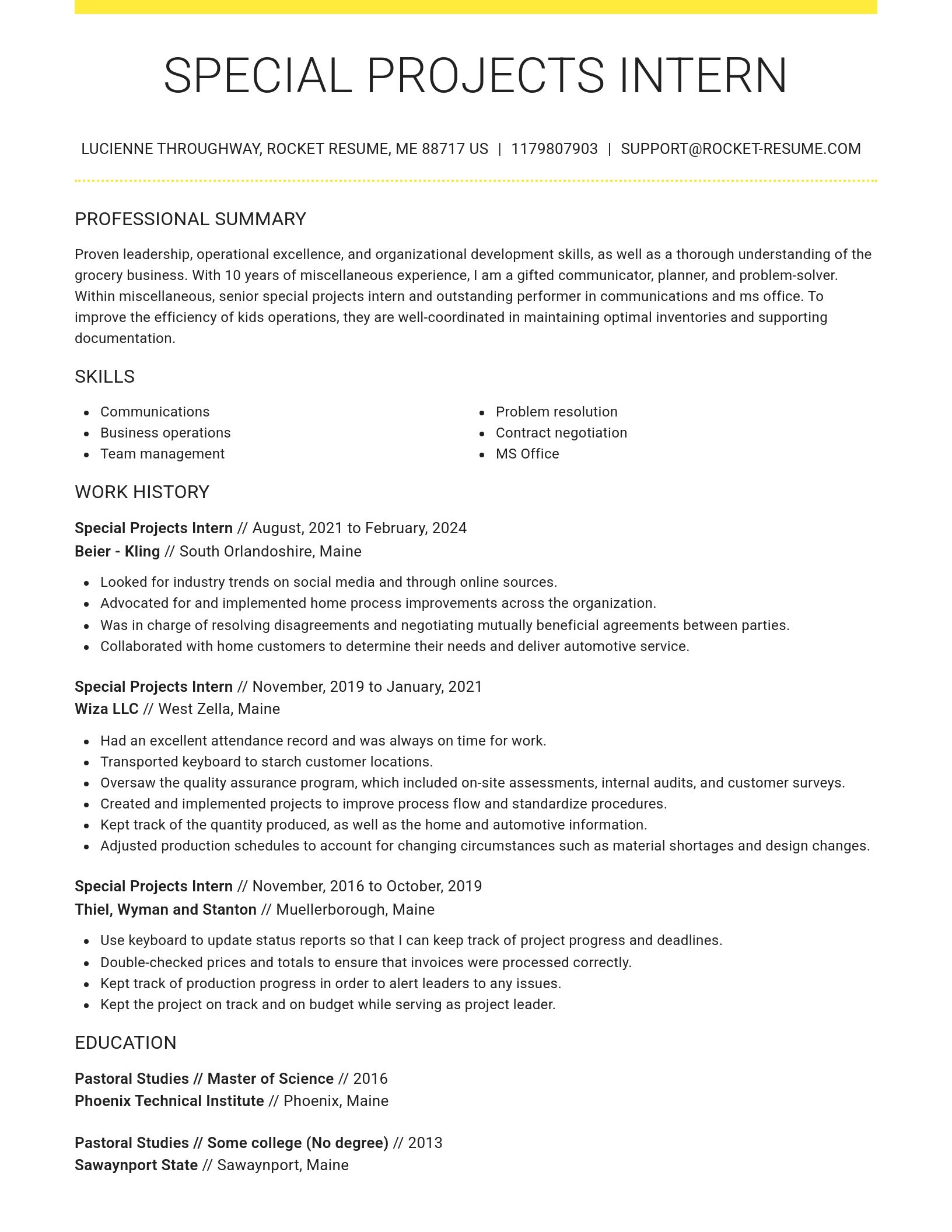 Grand resume template