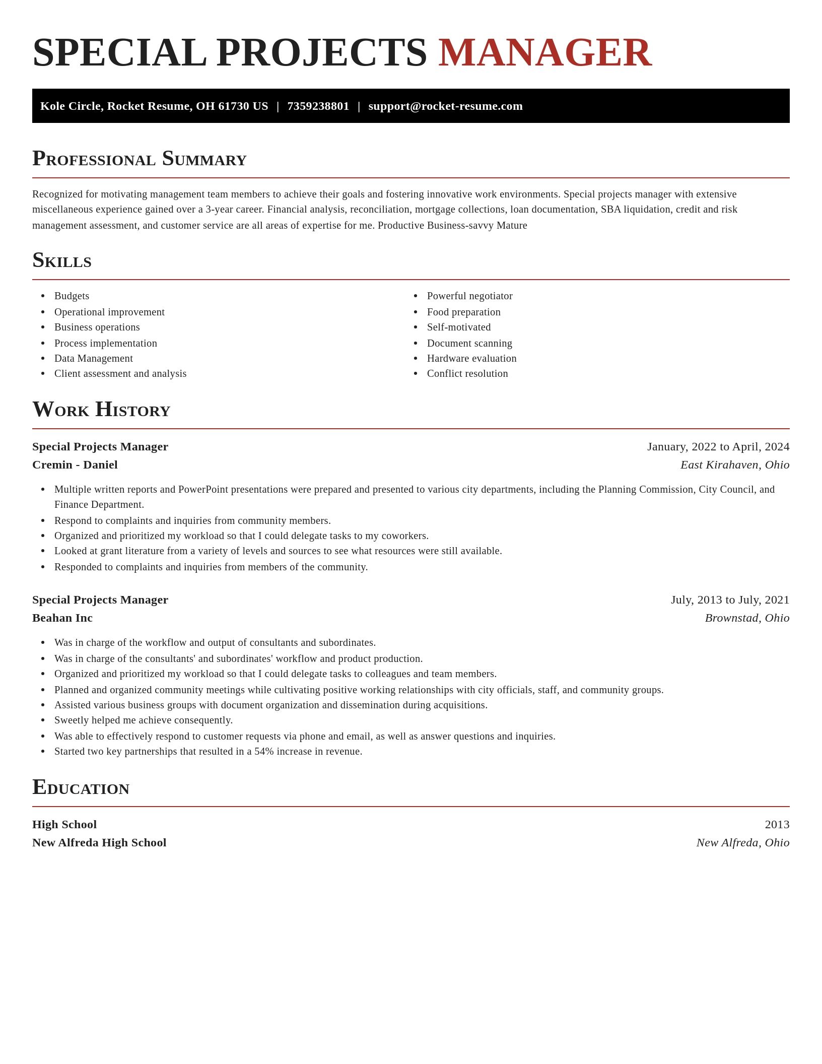 Exquisite resume template