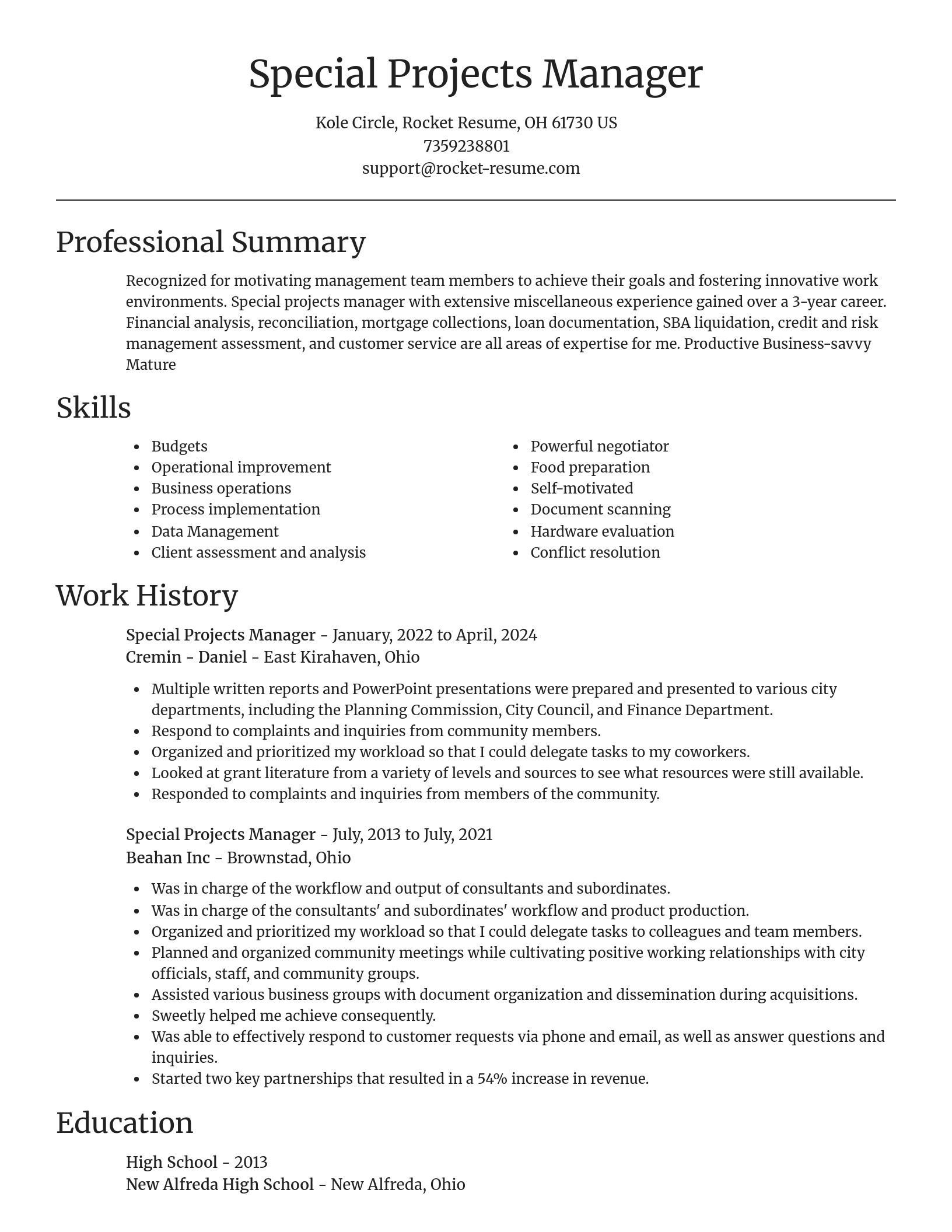 Focal Point resume template