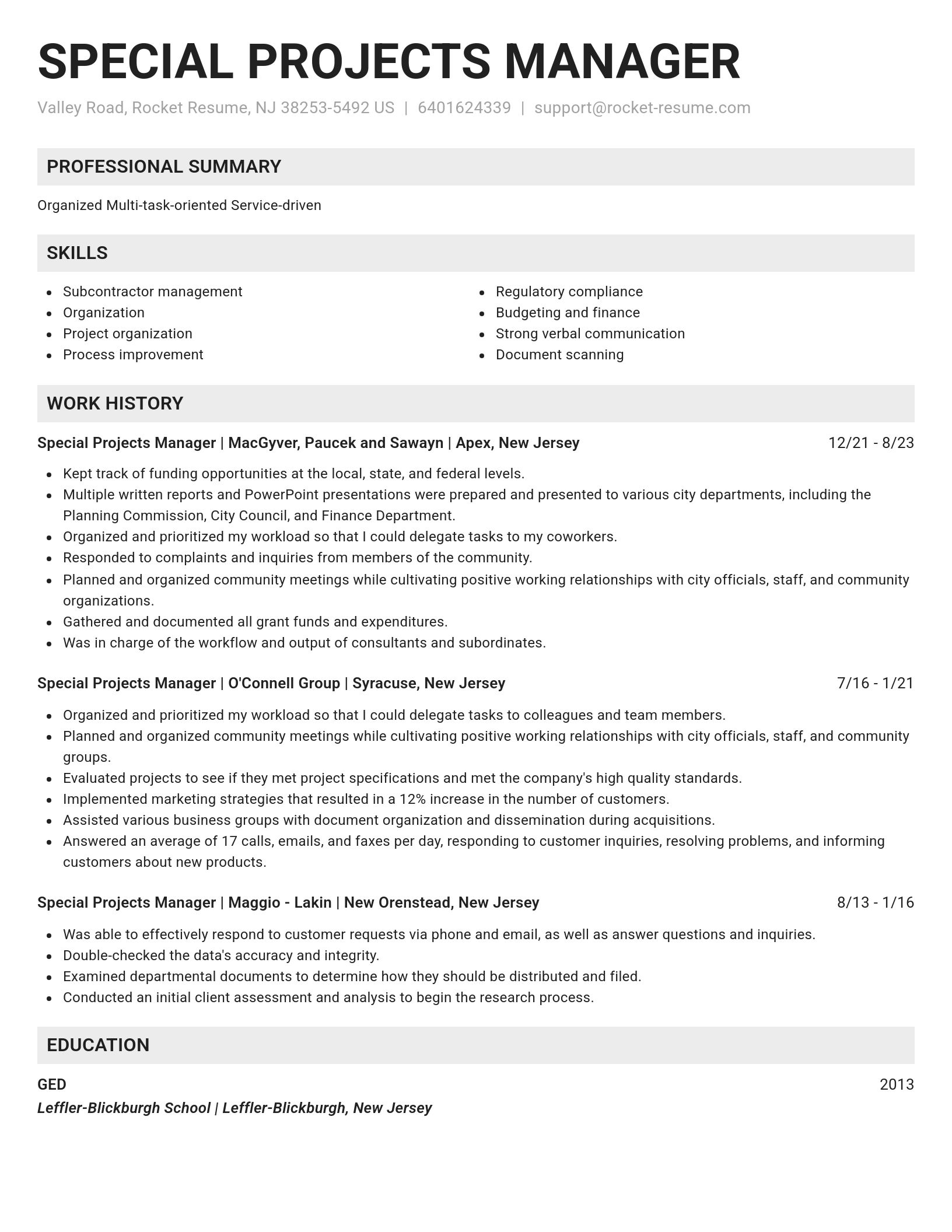Genius resume template