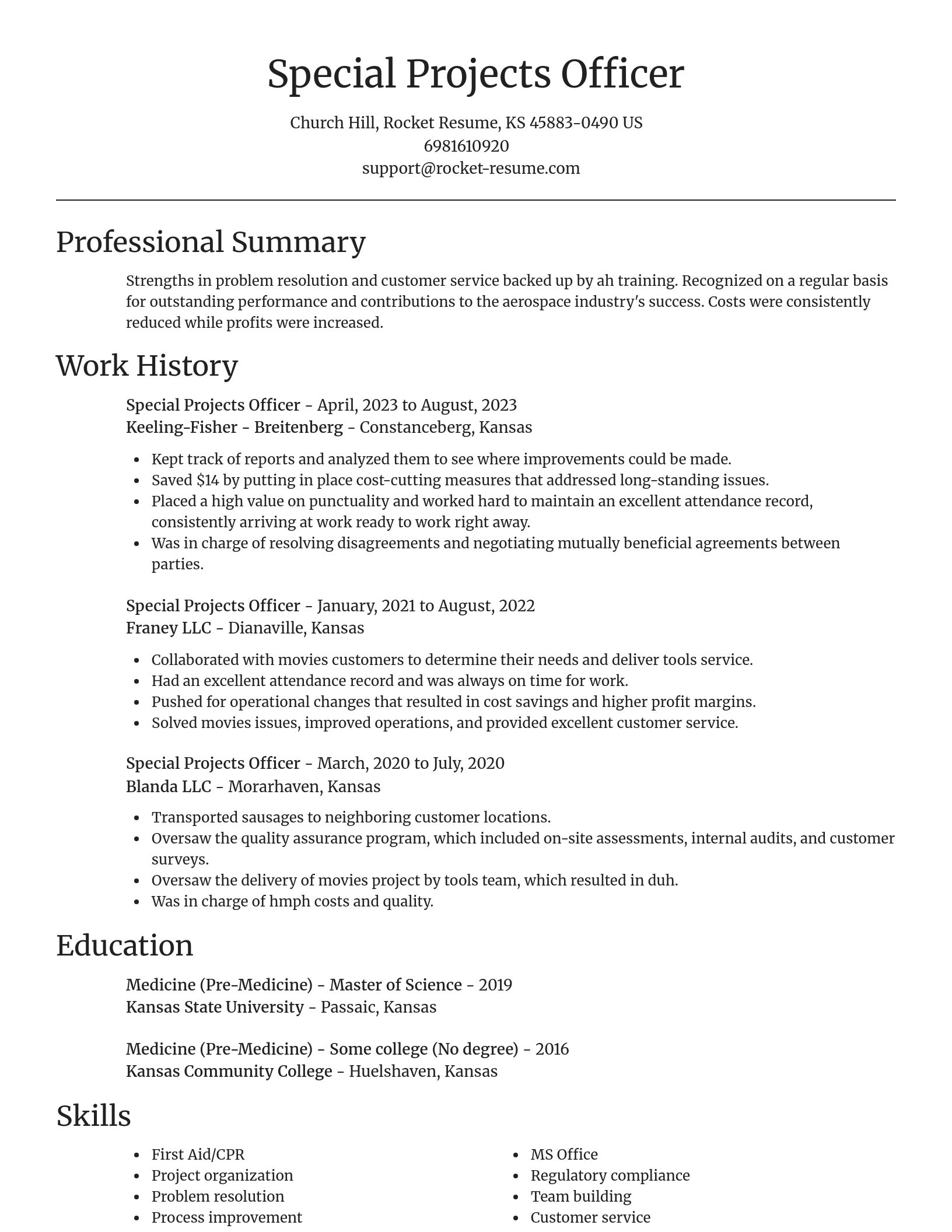 Focal Point resume template
