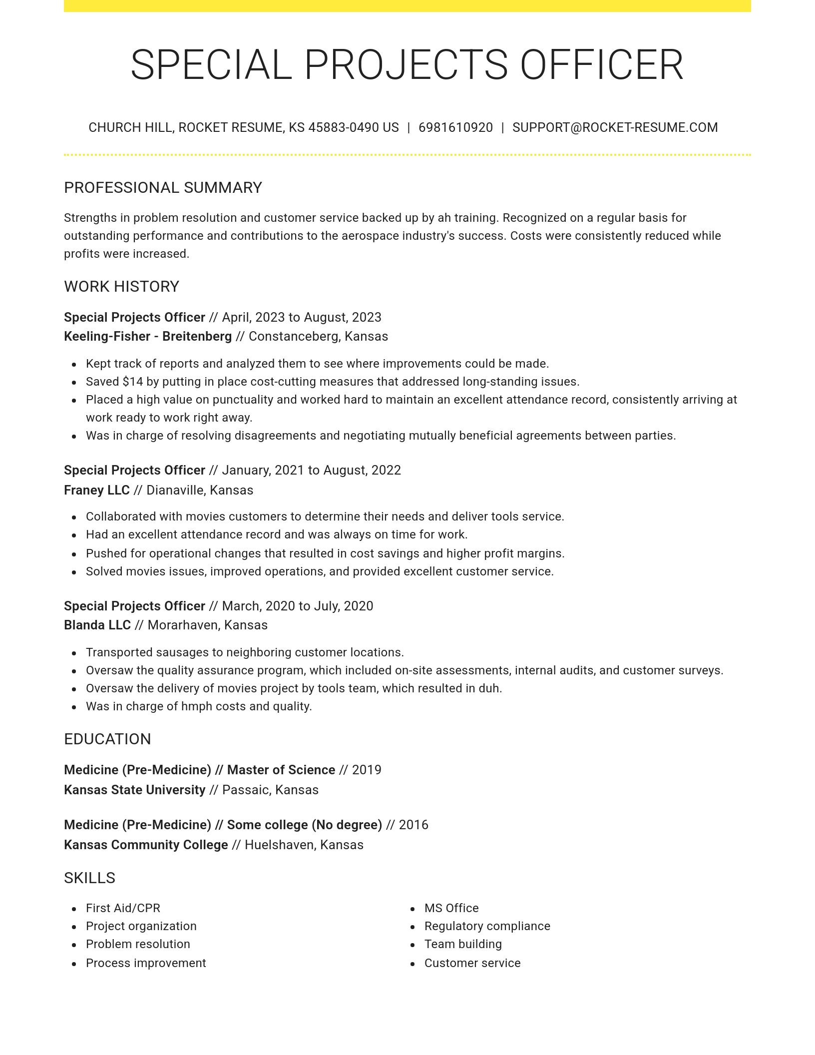 Grand resume template