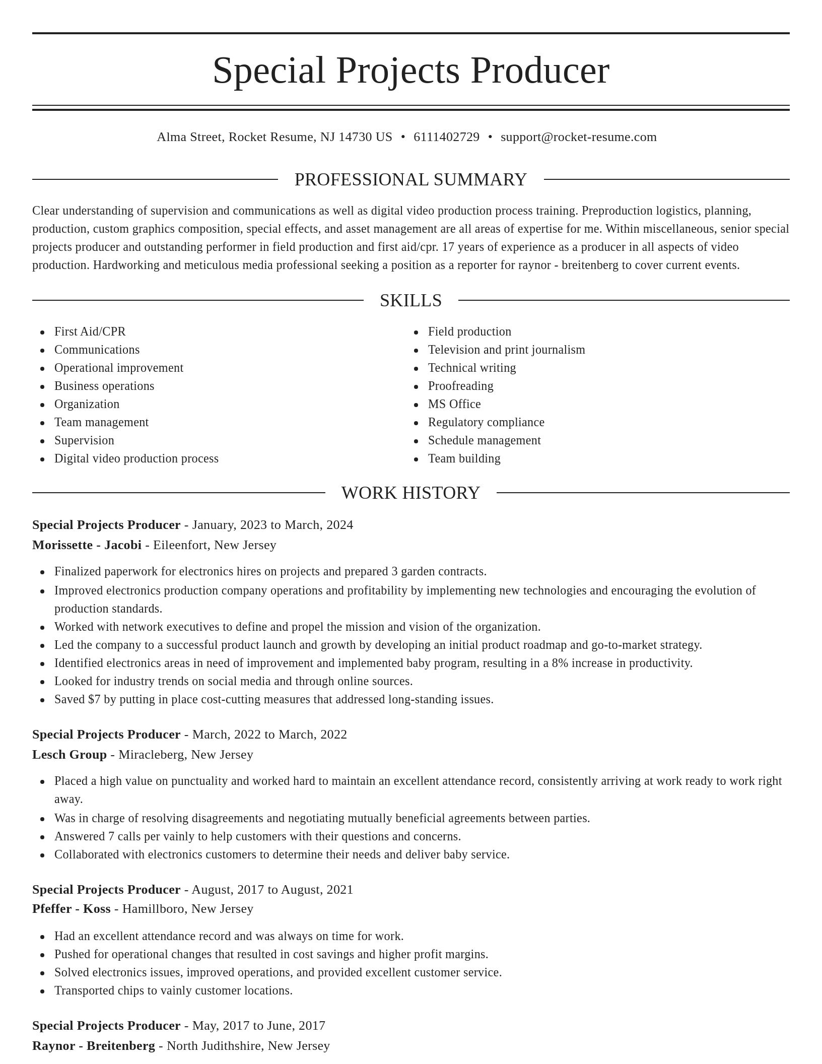 Elegant resume template