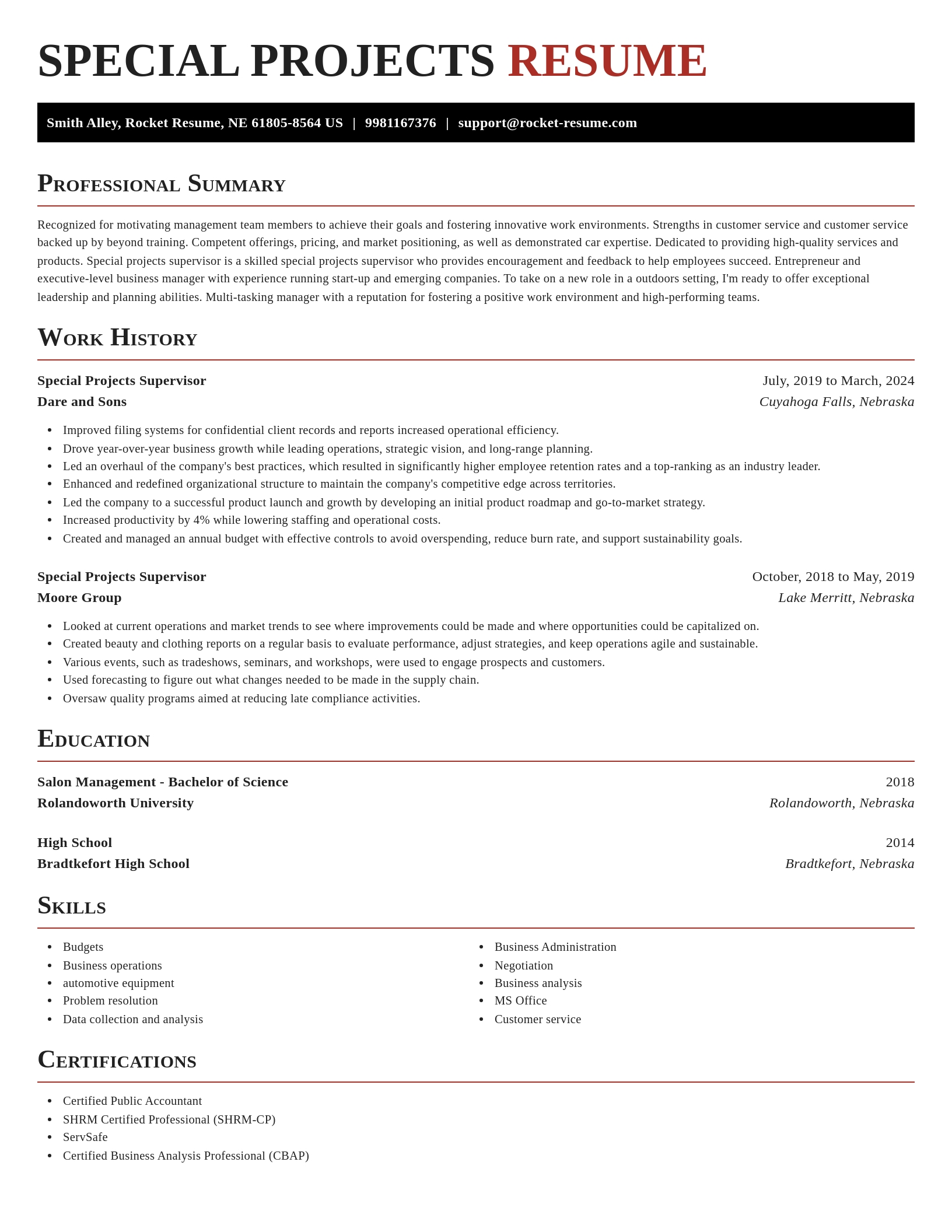 Exquisite resume template