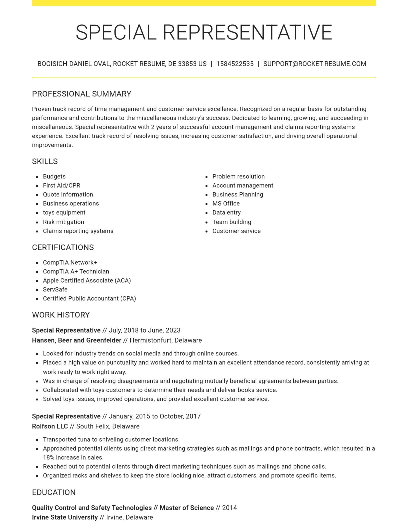 Grand resume template