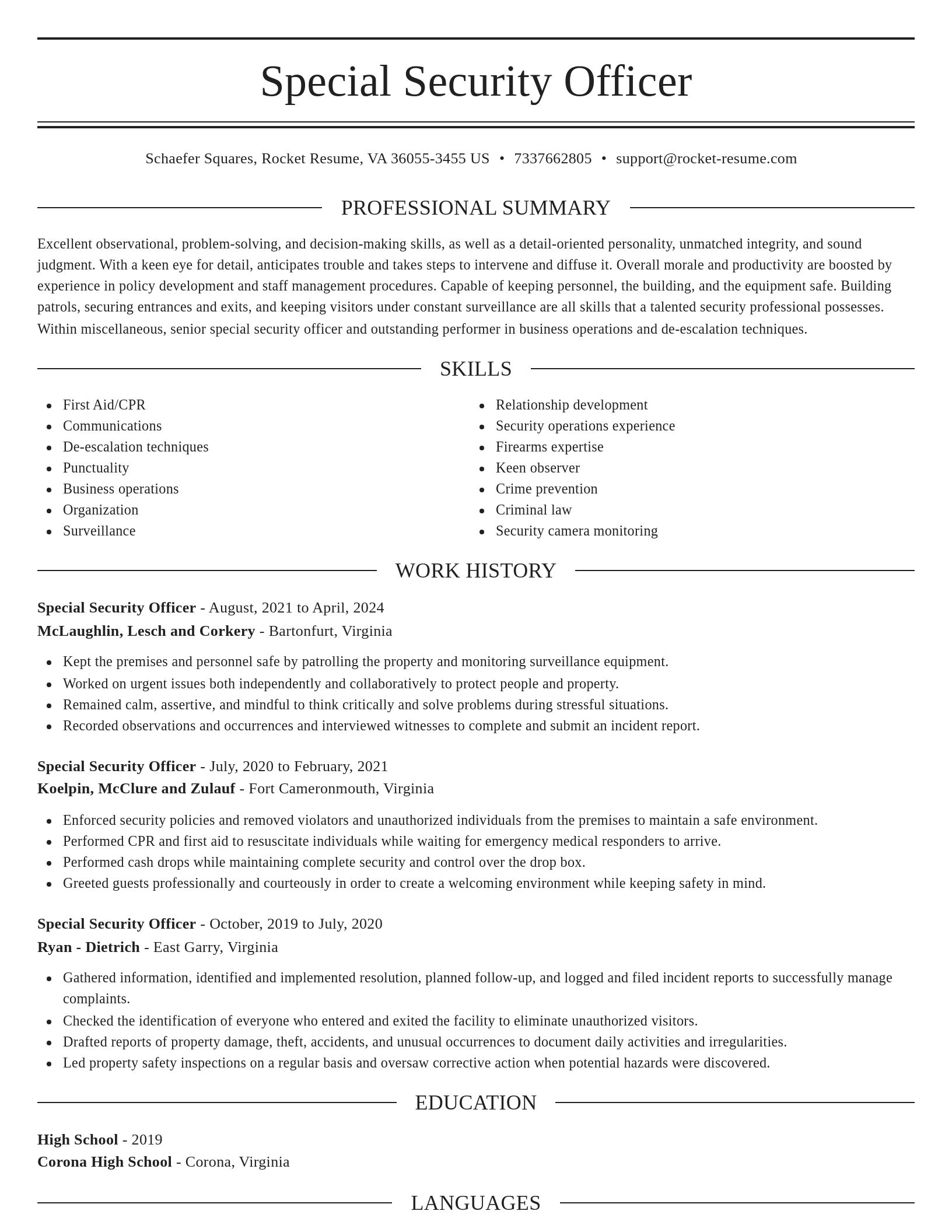 Elegant resume template