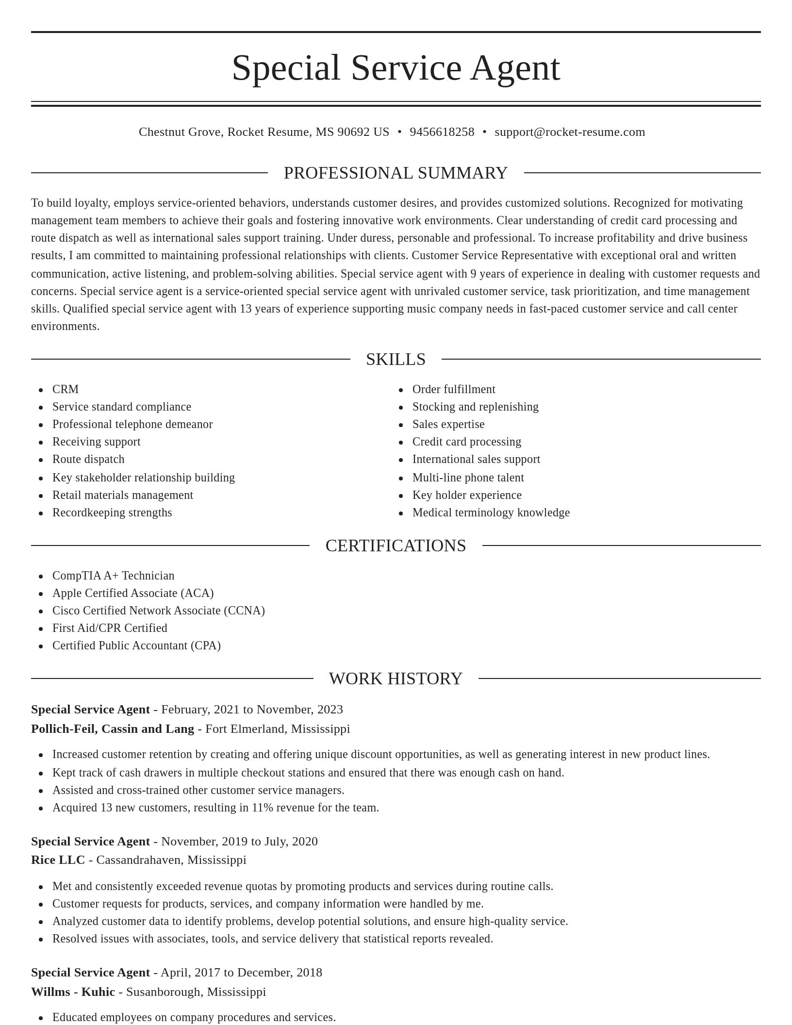Elegant resume template