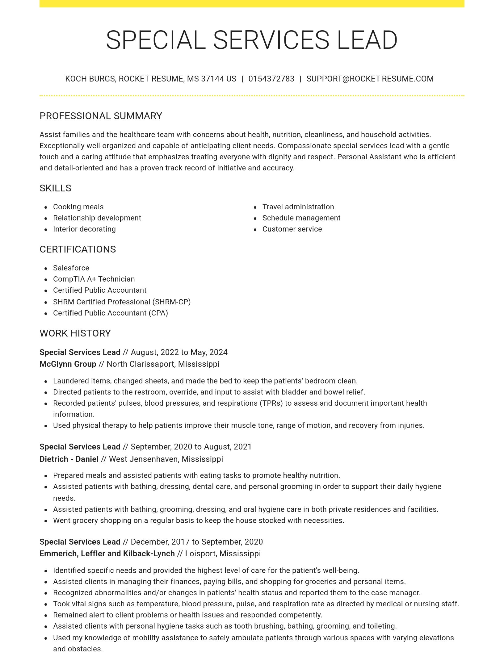 Grand resume template